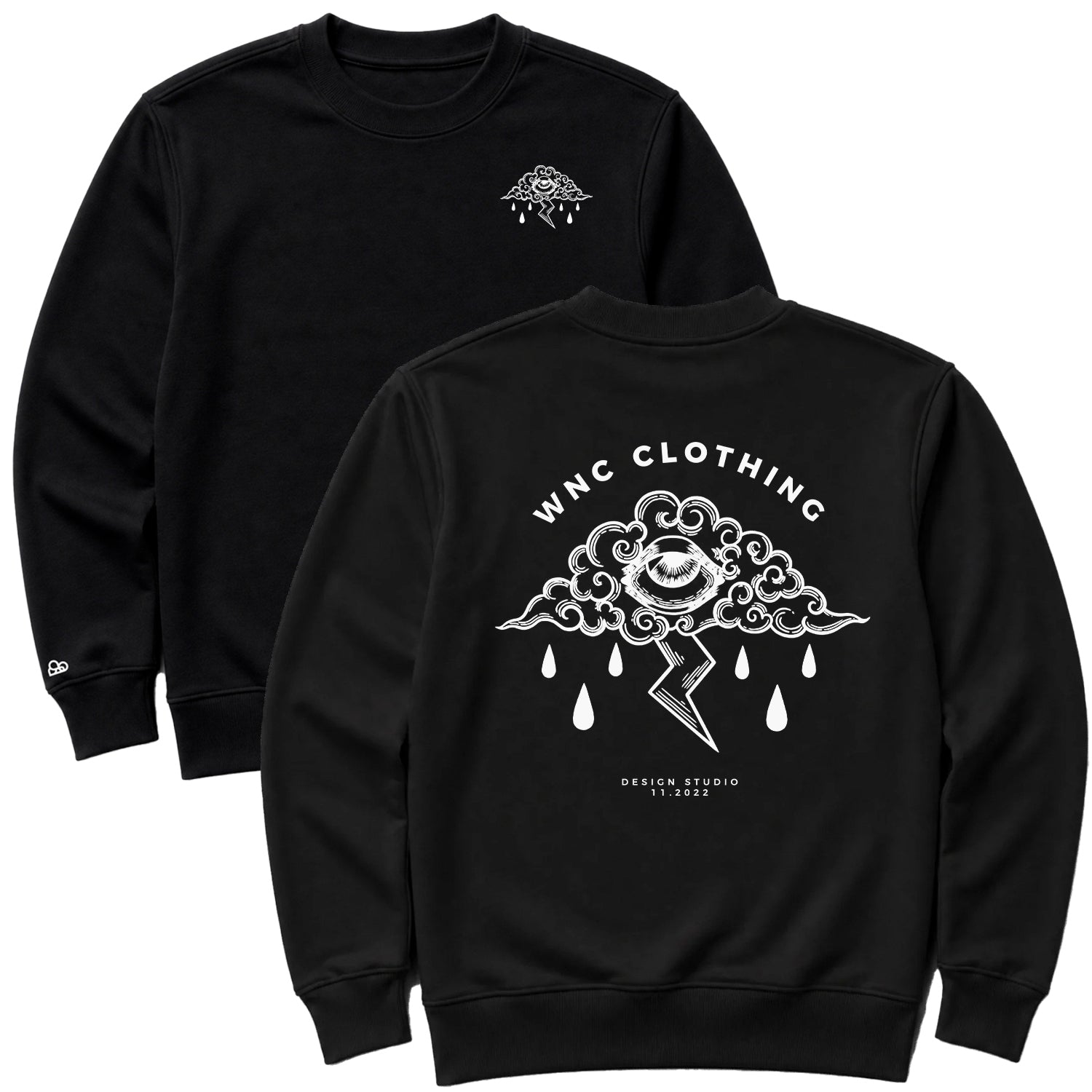 Moletom Oversized Sad Cloud Preto