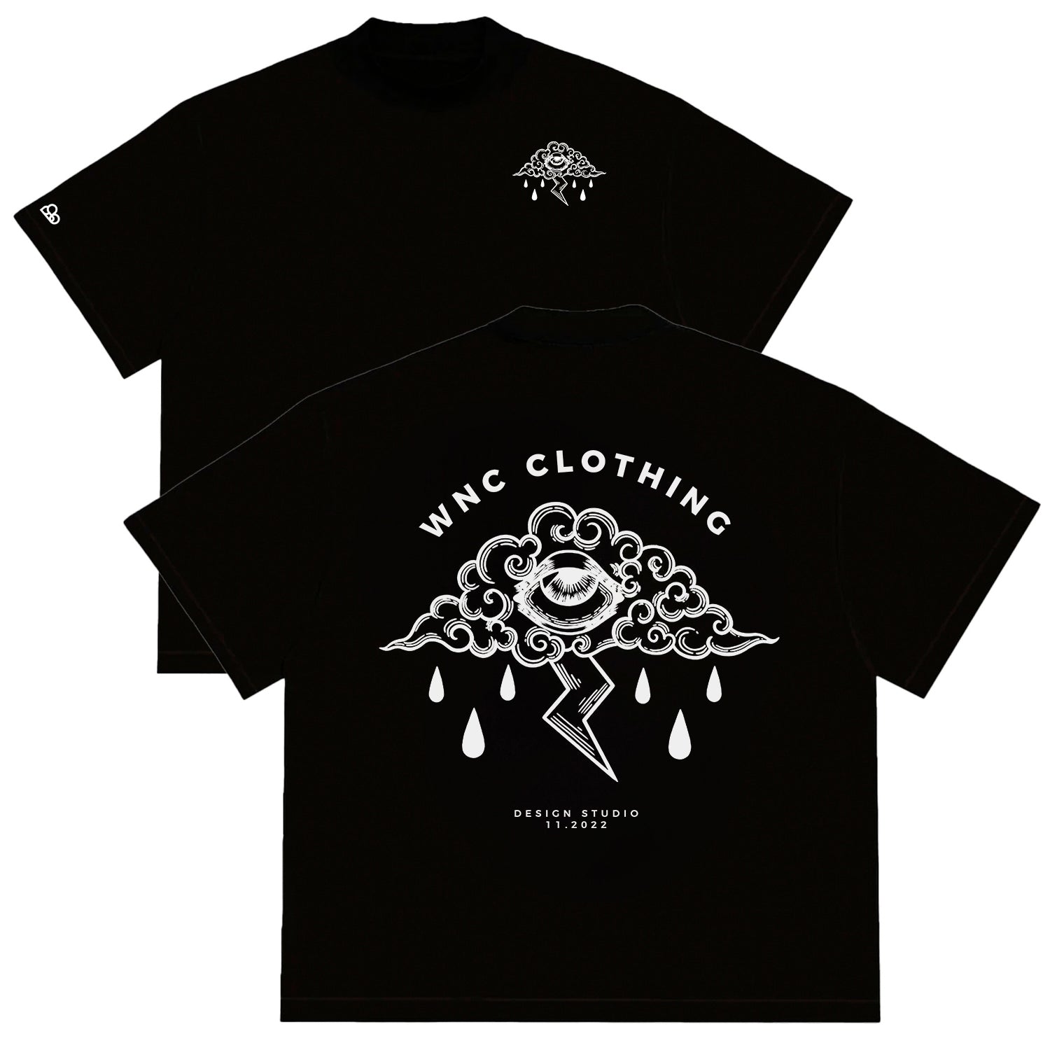Camiseta Oversized Sad Cloud Preto