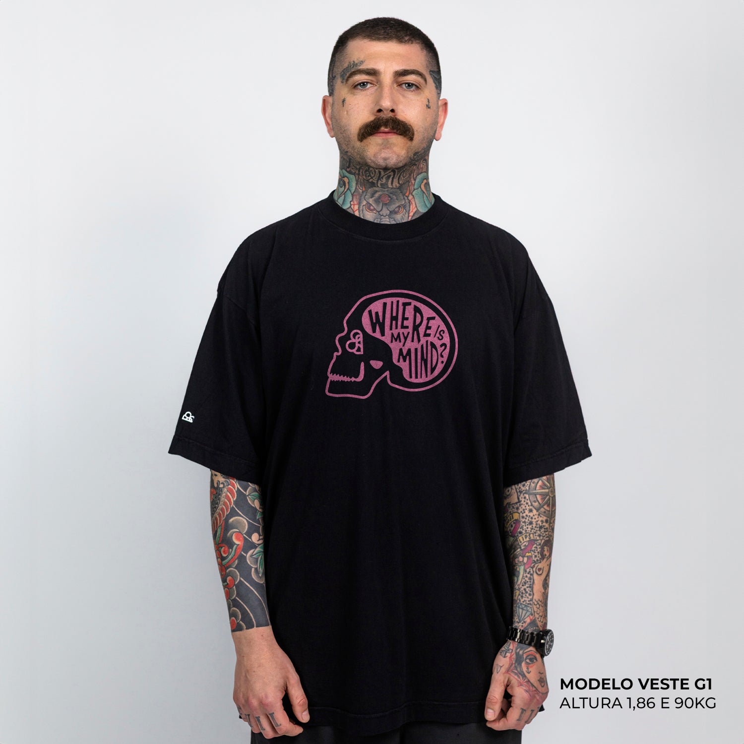 Camiseta Oversized Where is my Mind Preto