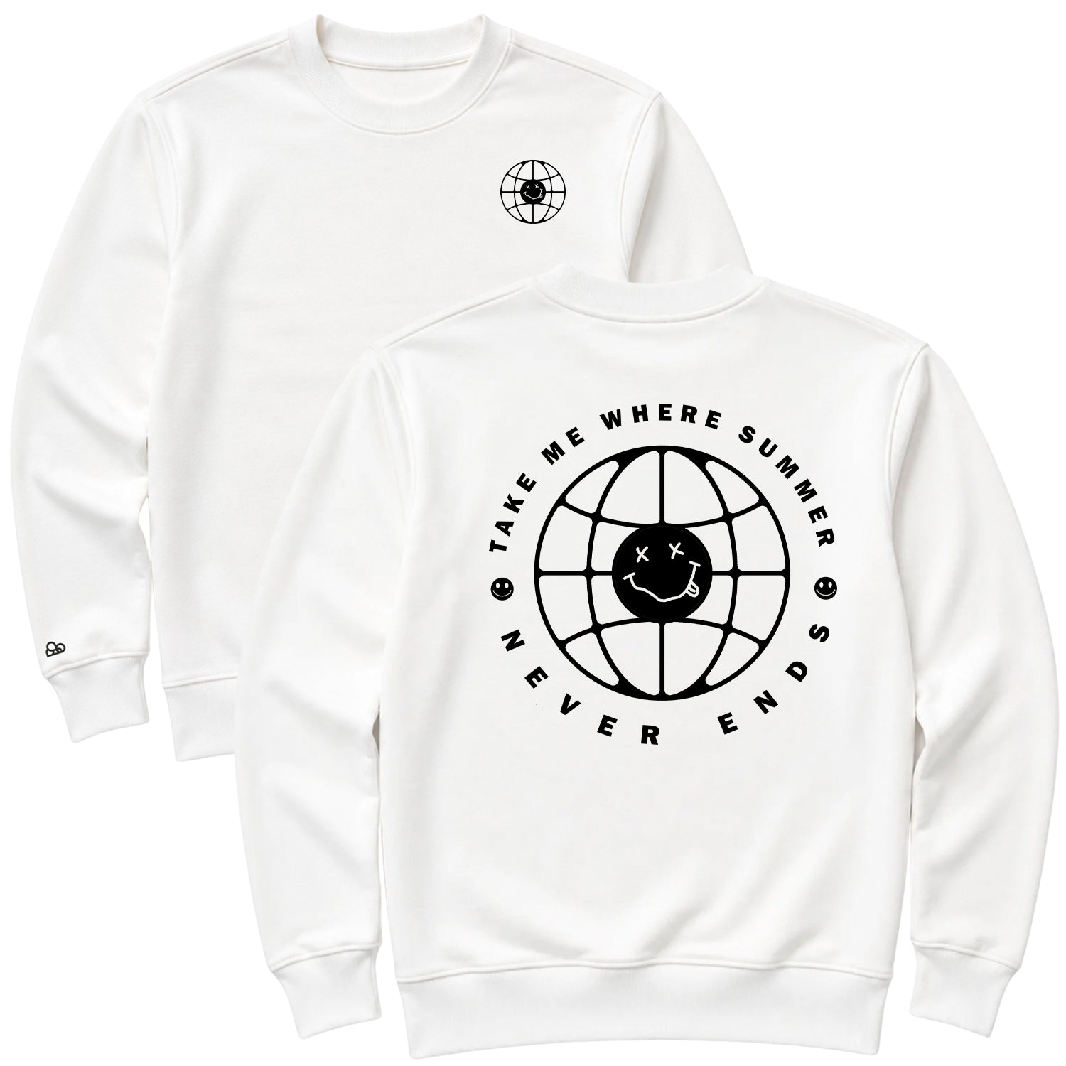 Moletom Oversized Take Me Where Summer Never Ends Off White