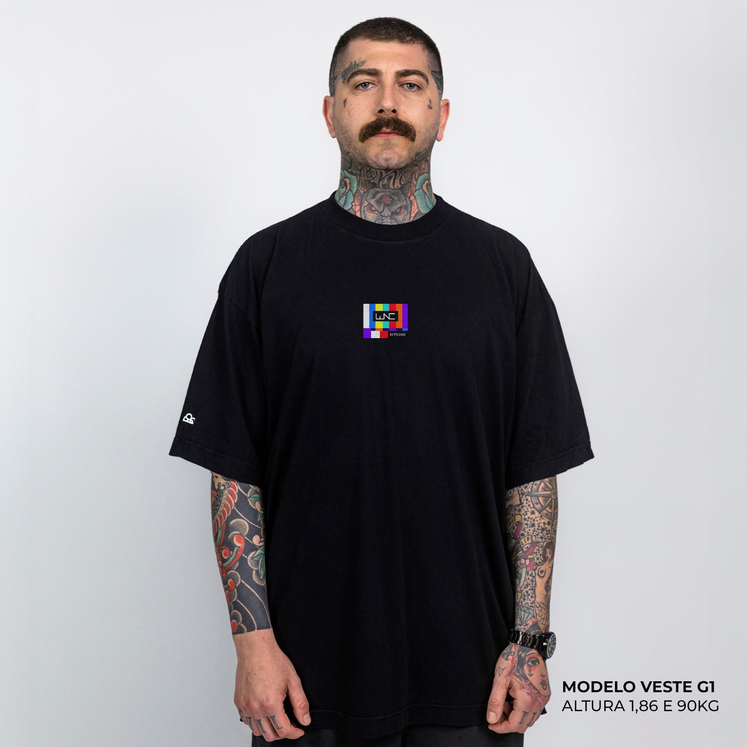 Camiseta Oversized No Signal Preto