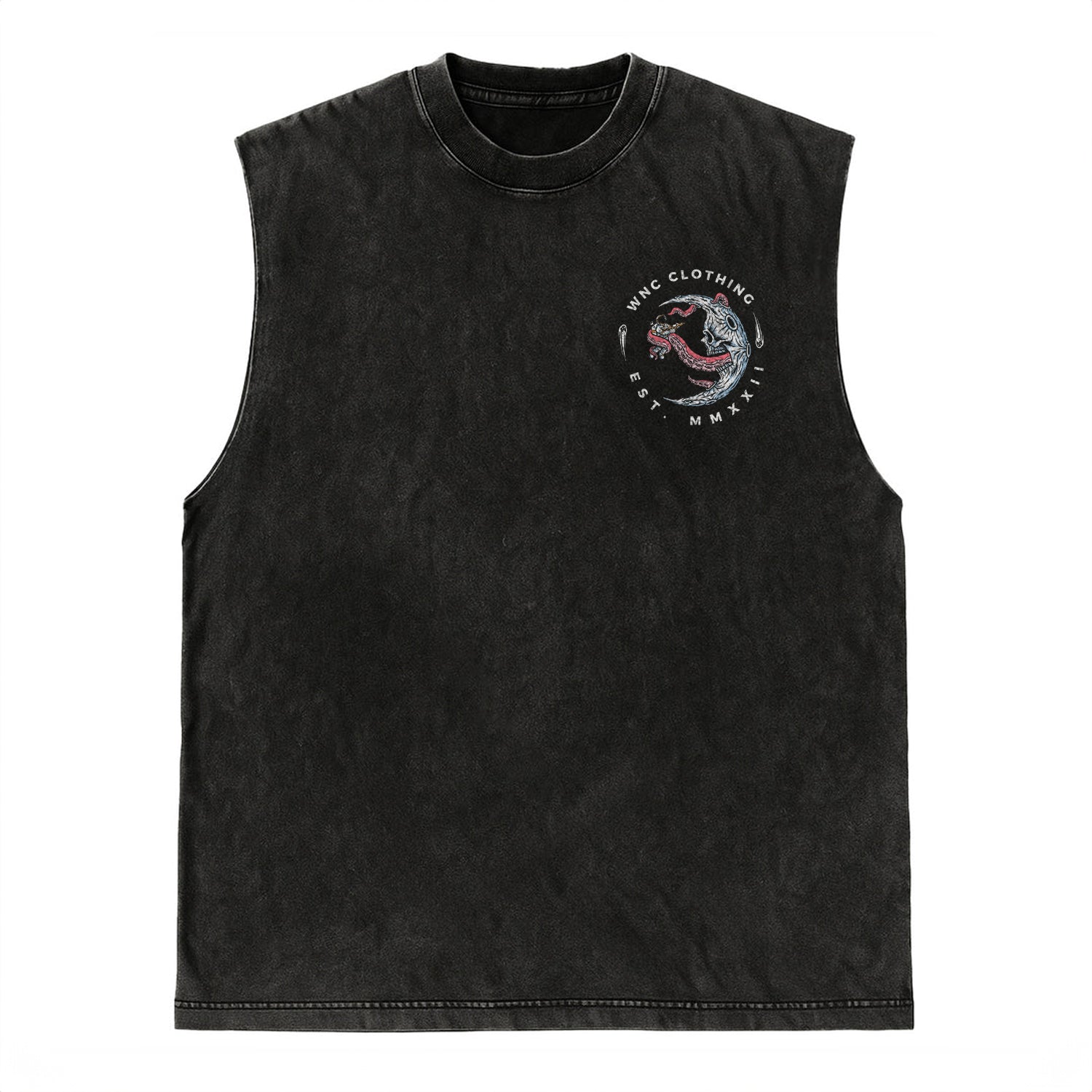 Regata Oversized WNC Skull Moon Preto Vintage