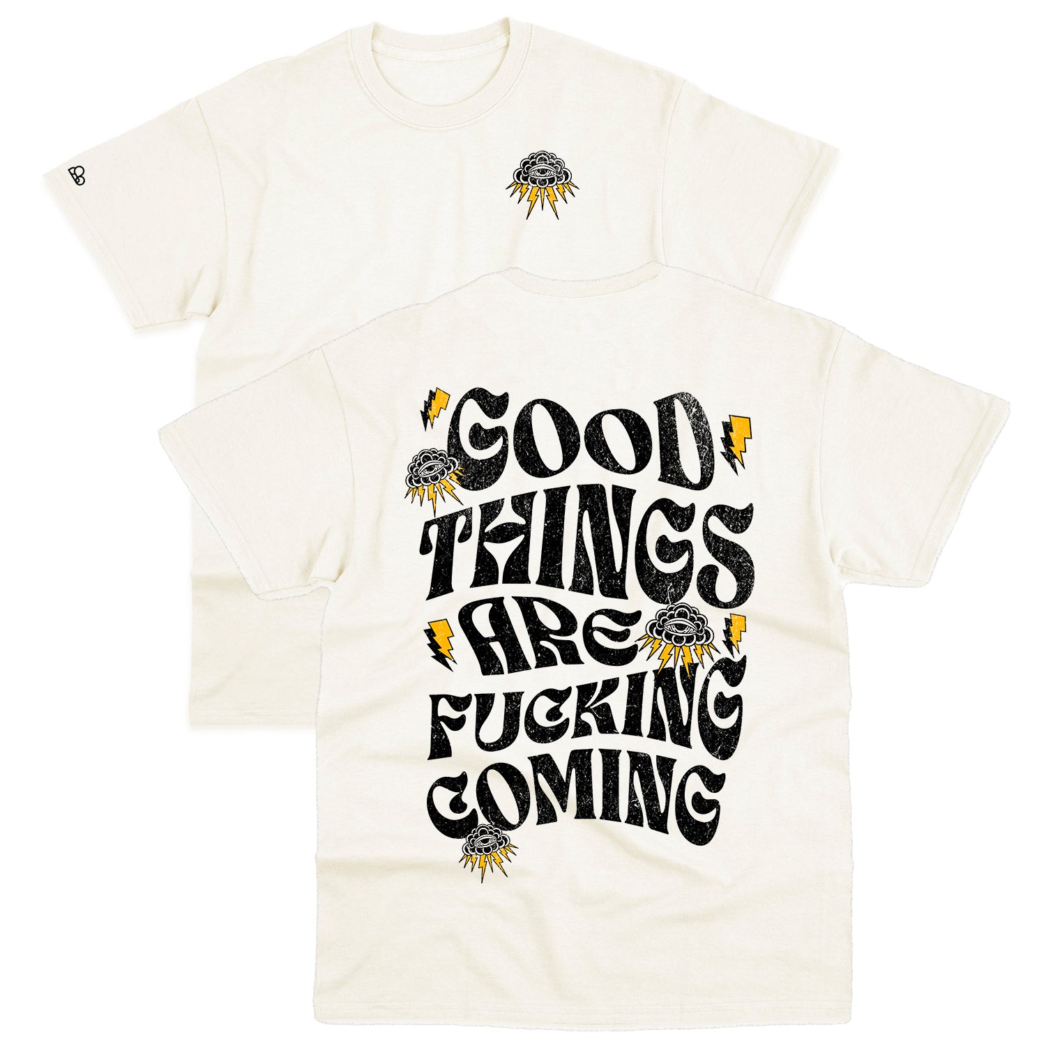 Camiseta Basic WNC Good Things Are Fucking Coming Off White