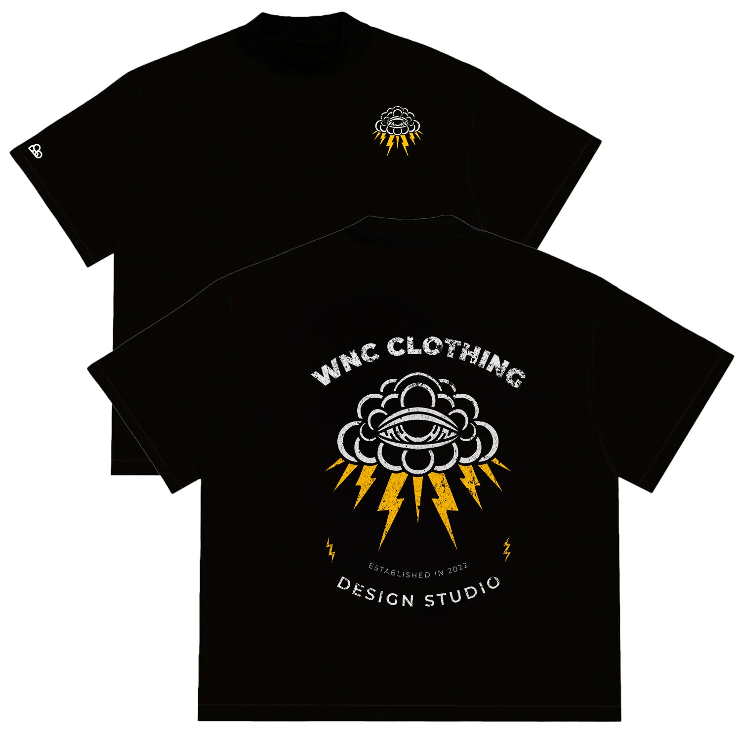 Camiseta Oversized Thunder Cloud Preto