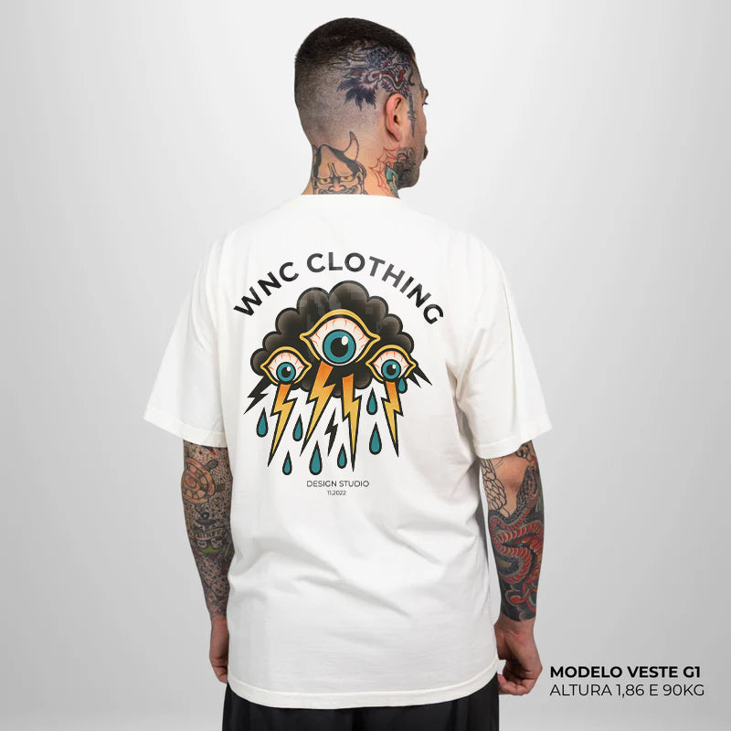 Camiseta Basic WNC Crying Cloud Off White