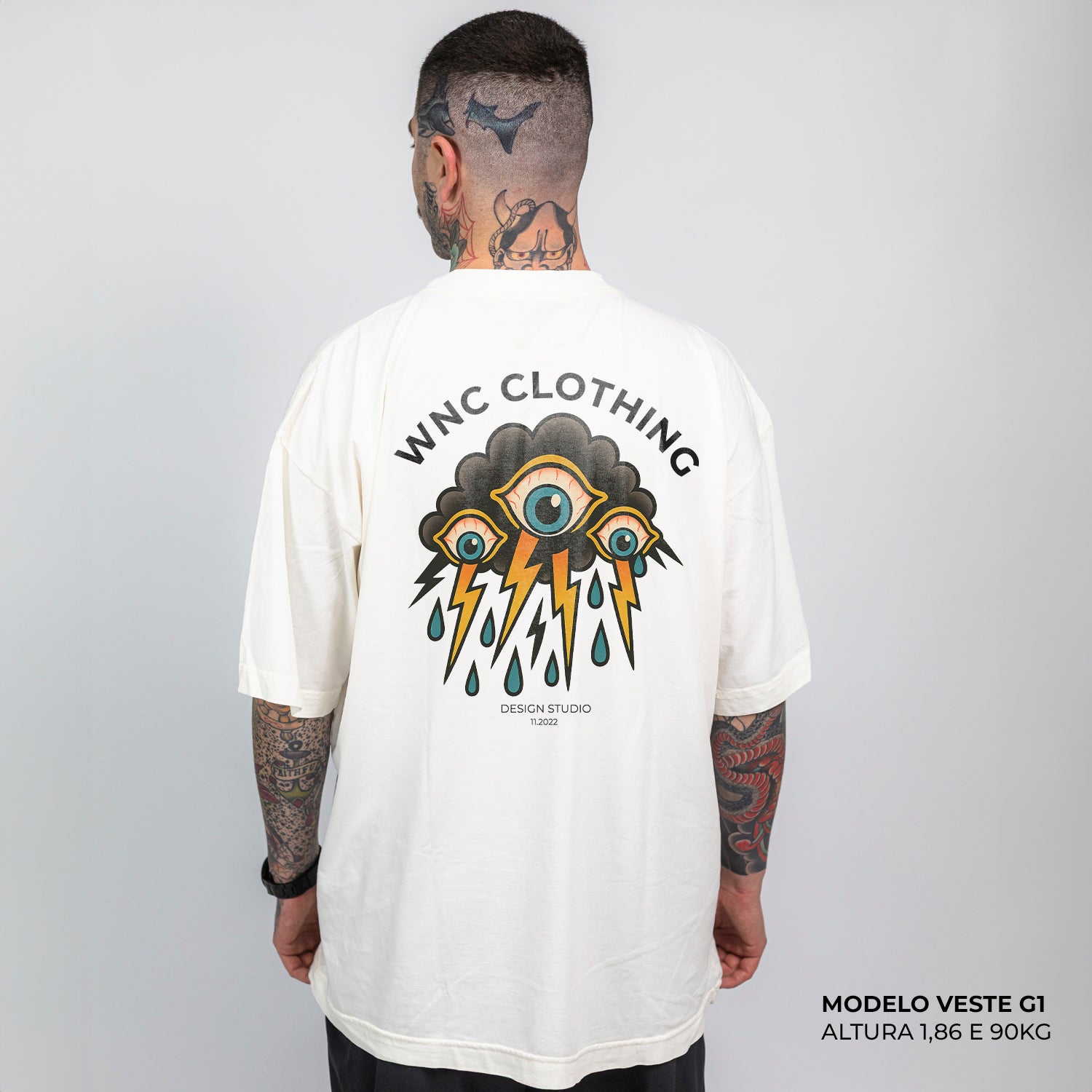 Camiseta Oversized Crying Cloud Off White