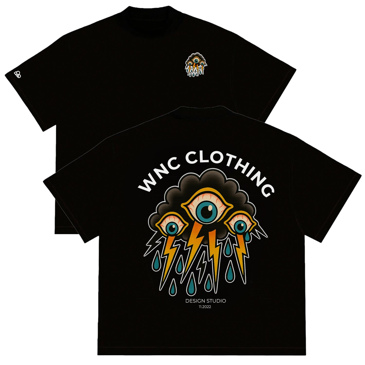 Camiseta Oversized Crying Cloud Preta