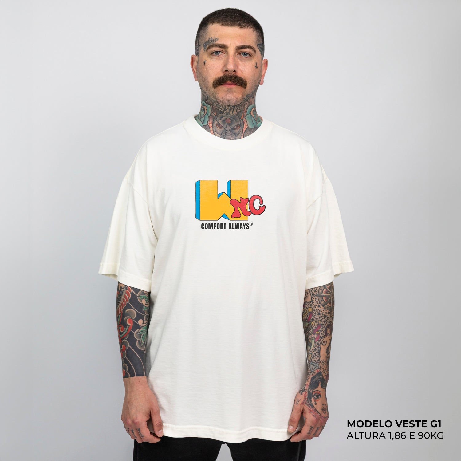 Camiseta Oversized Music Television Off White