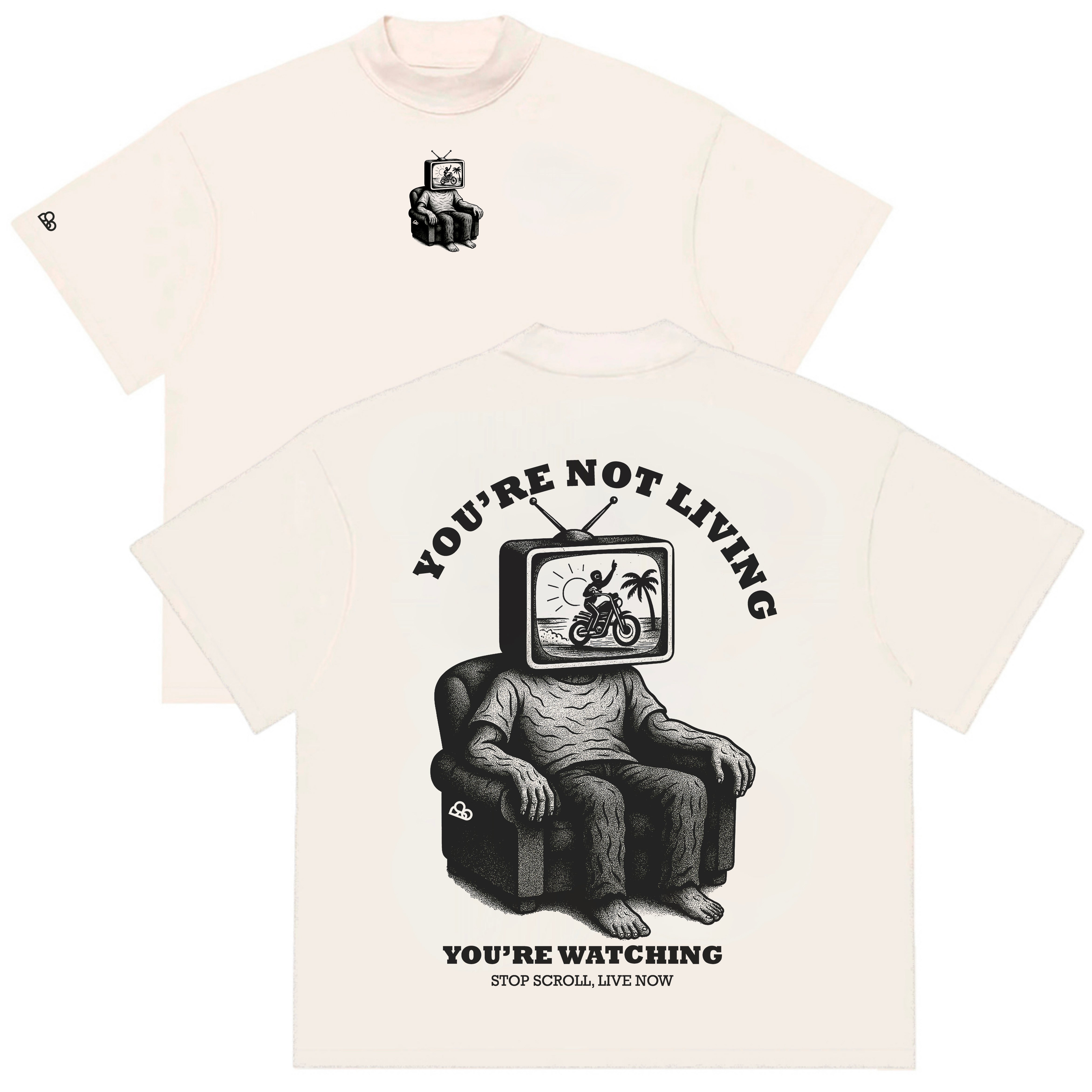Camiseta Oversized Not Living Off White