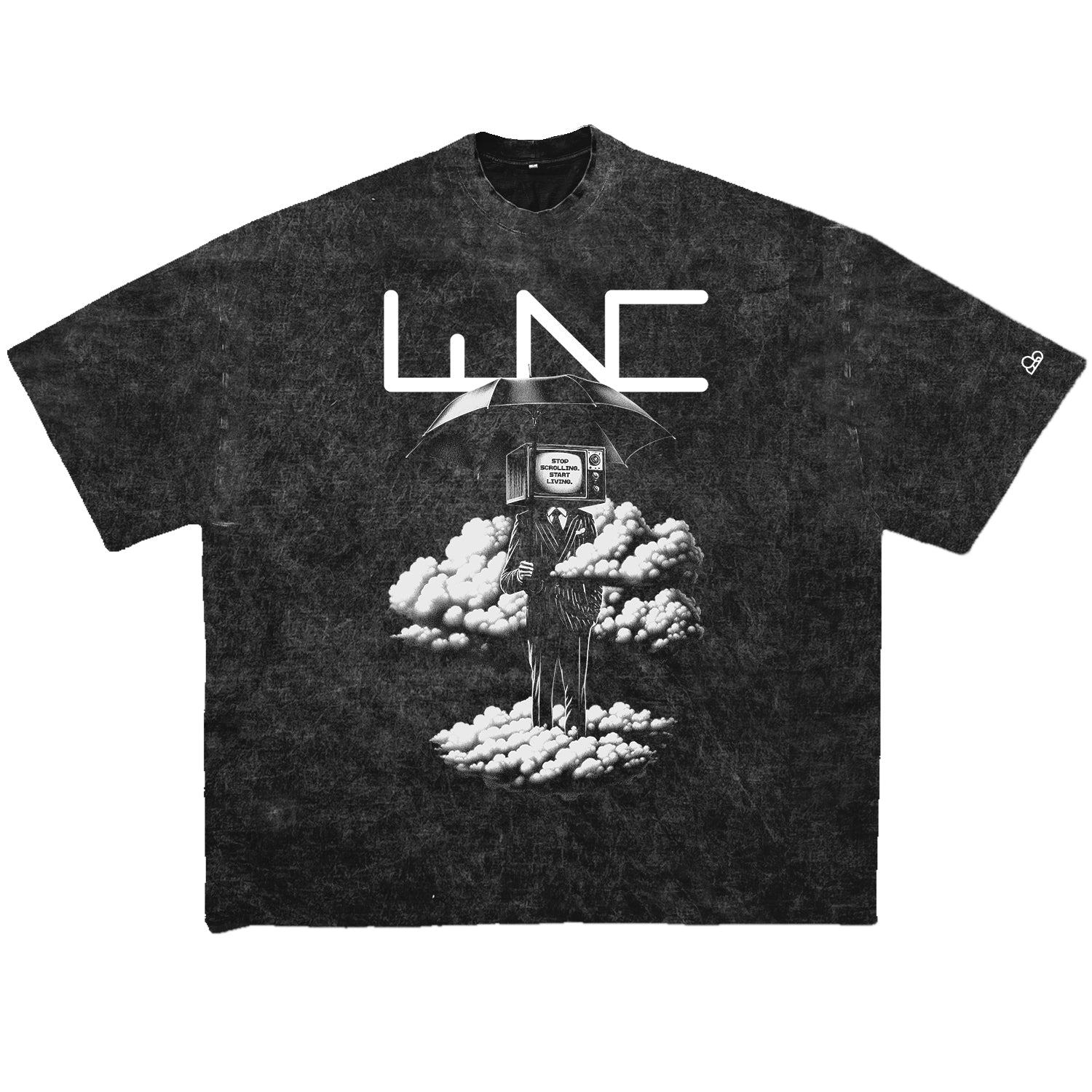 Camiseta Oversized Dreamy Preto Estonado