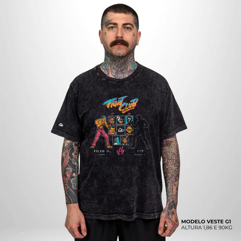 Camiseta Basic WNC Fight Club Preto Estonado