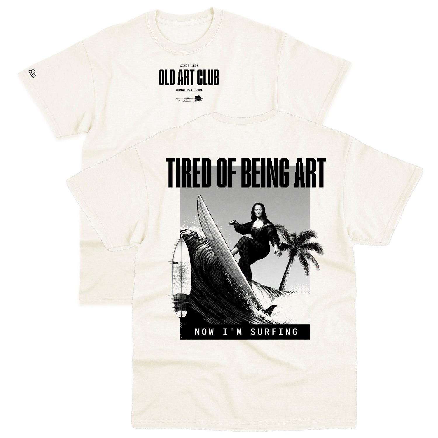 Camiseta Basic WNC Monalisa Surfing Off White