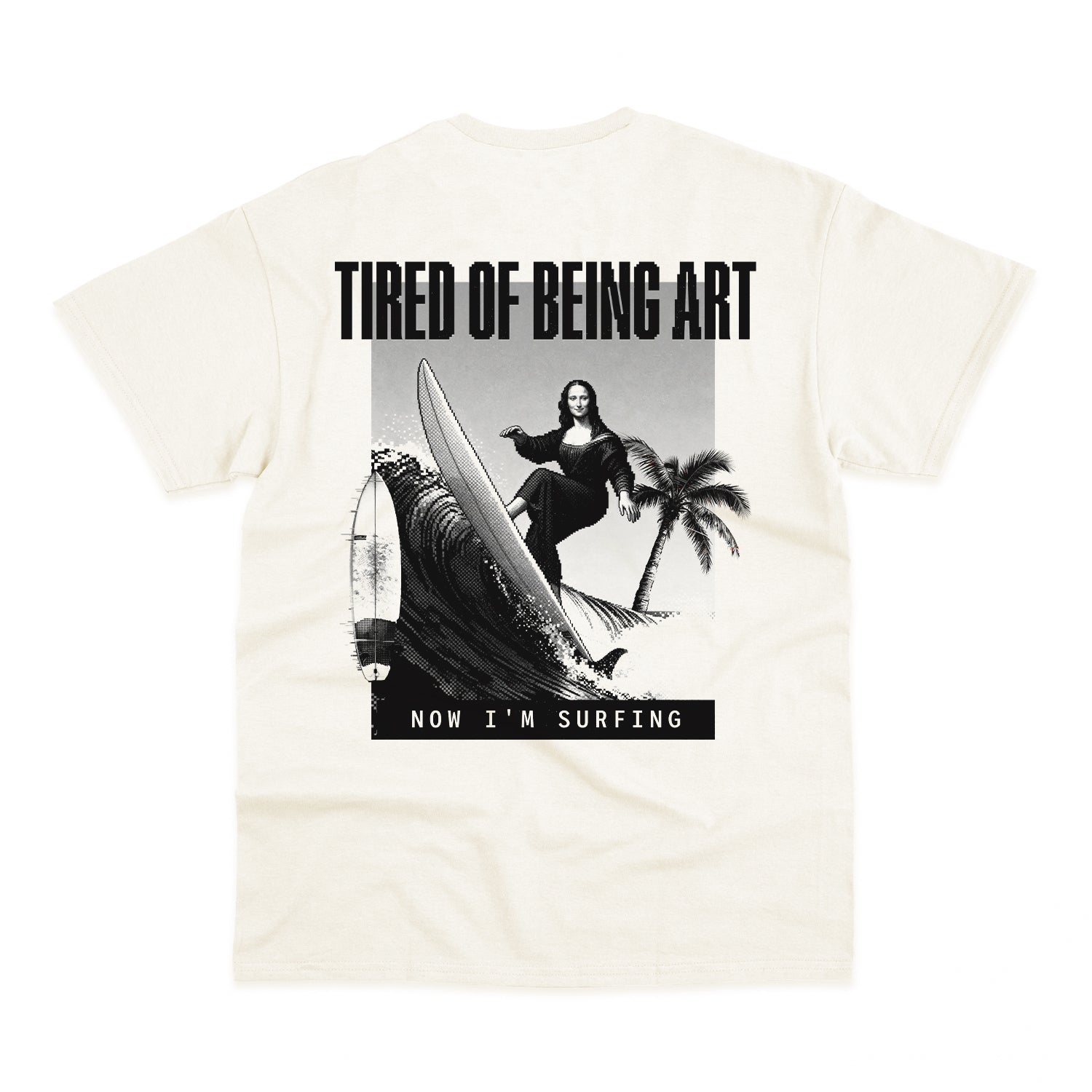 Camiseta Basic WNC Monalisa Surfing Off White
