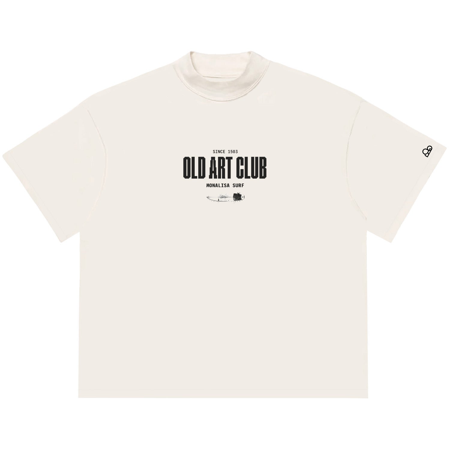 Camiseta Oversized Monalisa Surfing Off White