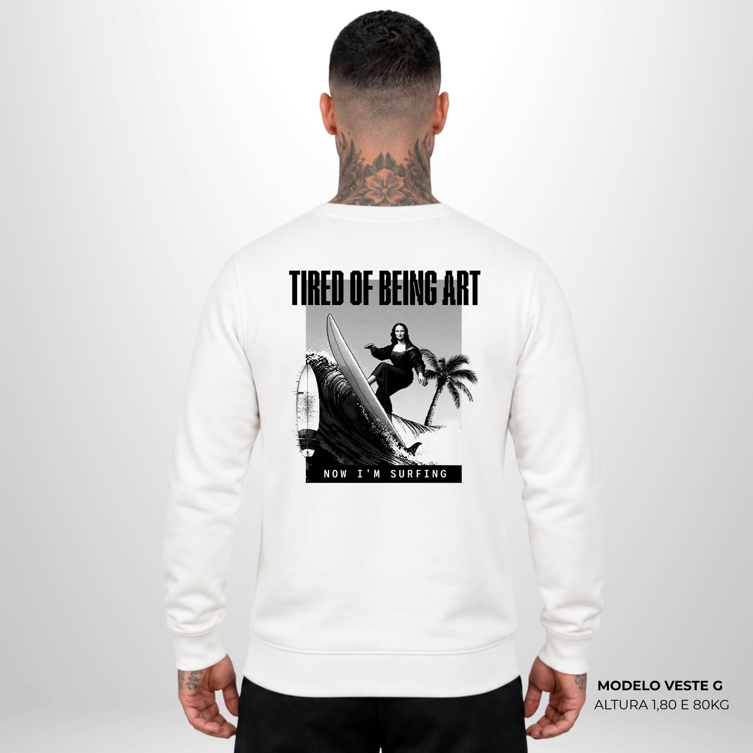Moletom Oversized Monalisa Surfing Off White
