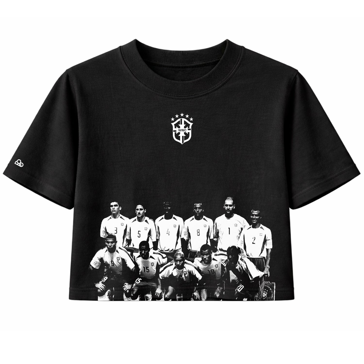 Cropped Oversized Seleção Penta 2002 Preto
