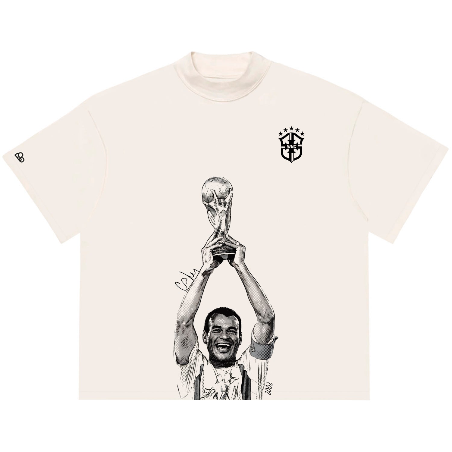 Camiseta Oversized Capitão do Penta Off White