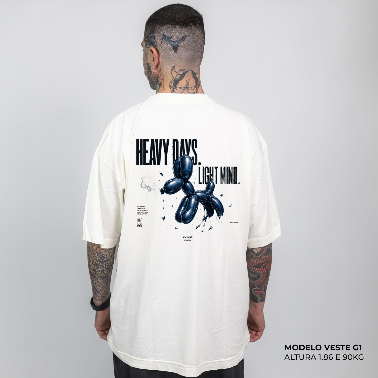Camiseta Oversized Light Mind Off White