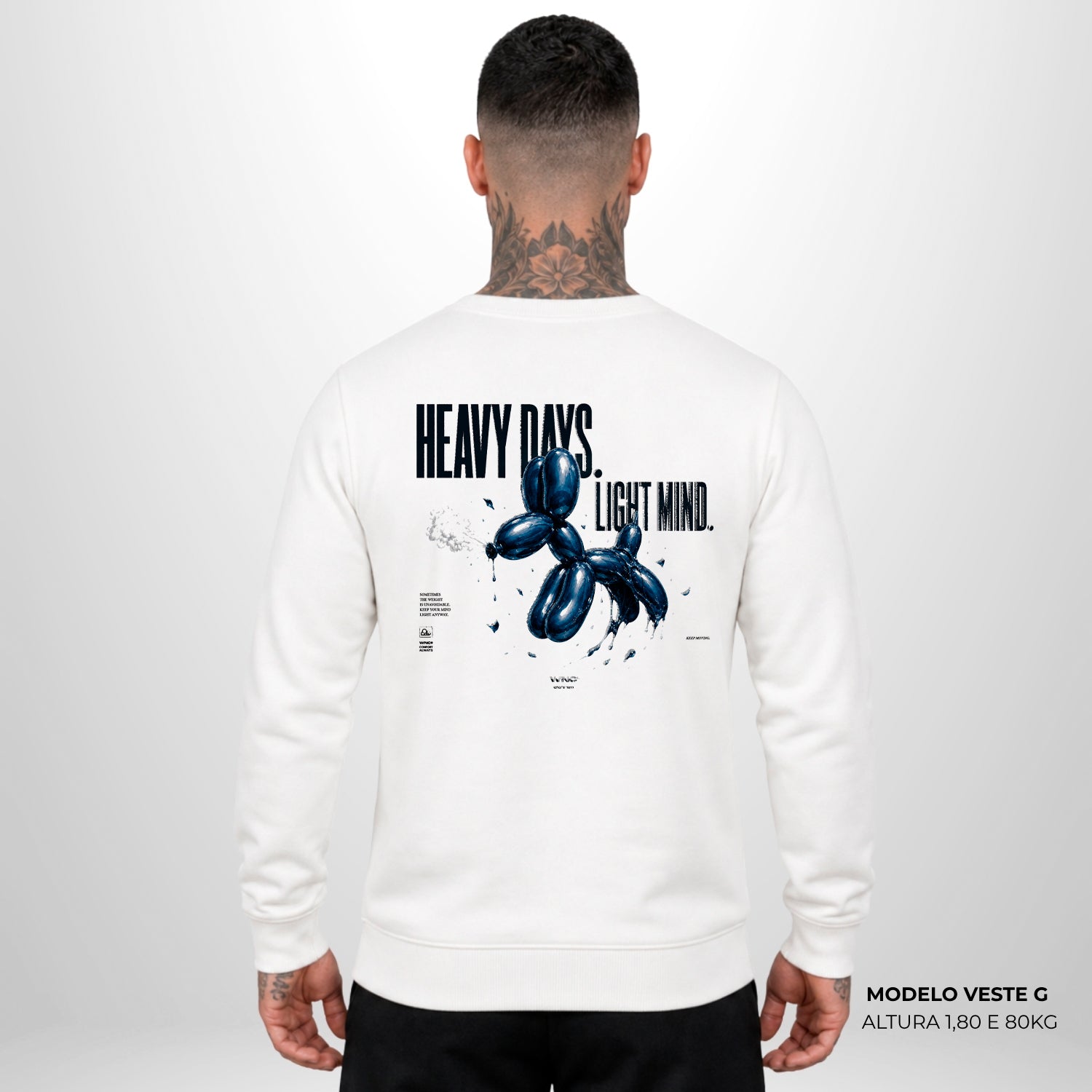 Moletom Oversized Light Mind Off White