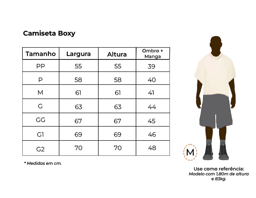 Kit com 3 Camisetas Boxy WNC