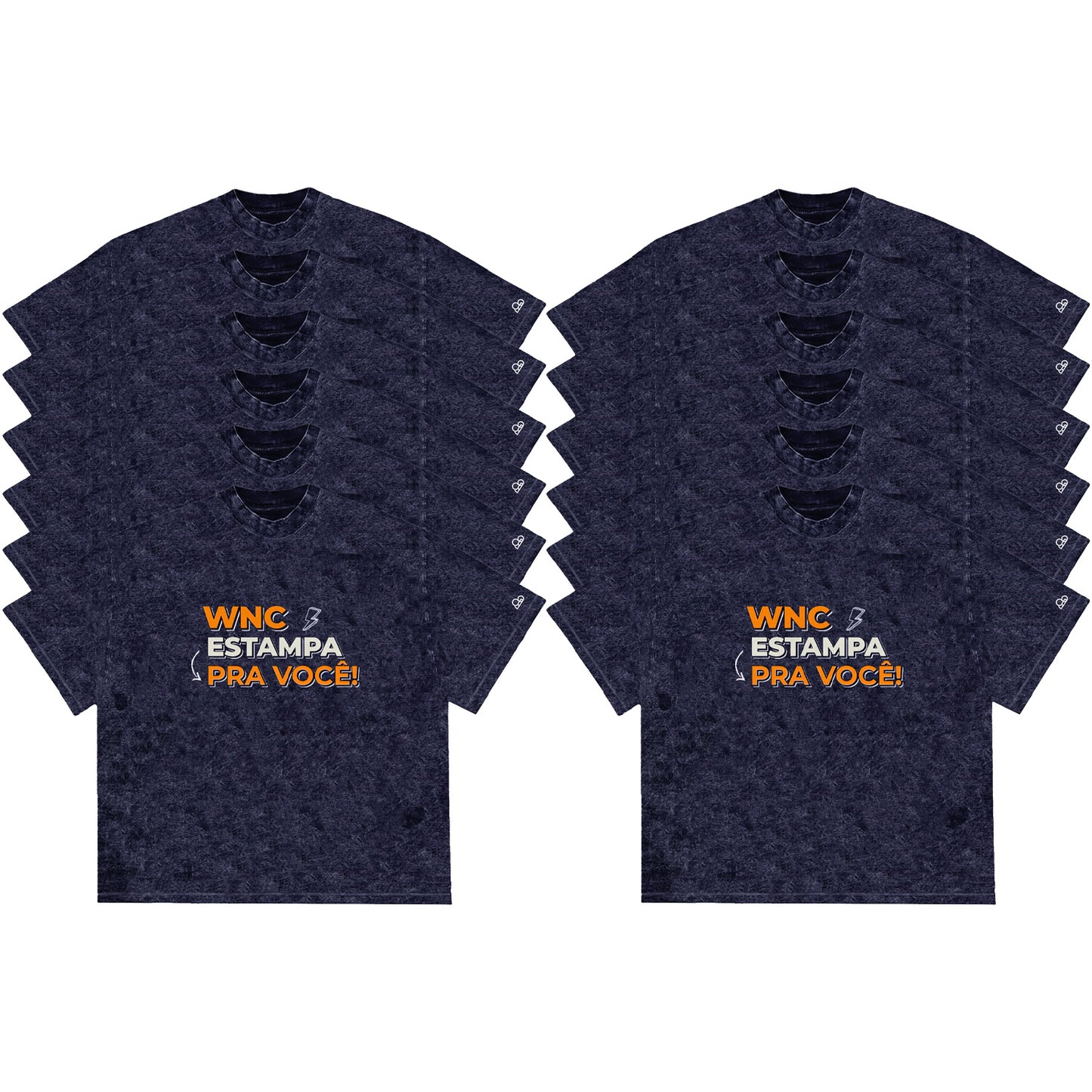 Kit com 12 Camisetas WNC Oversized Personalizada