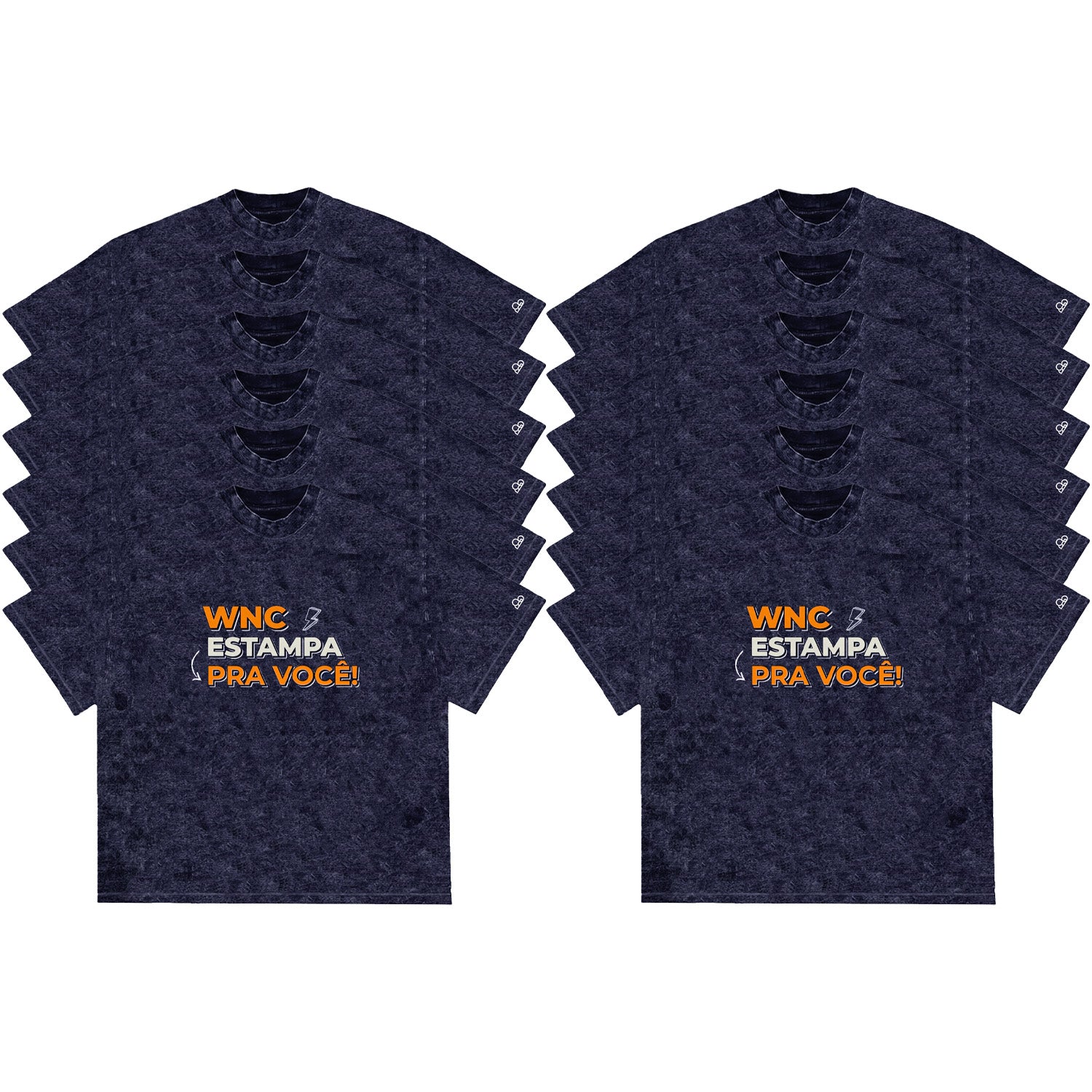 Kit com 12 Camisetas WNC Oversized Personalizada