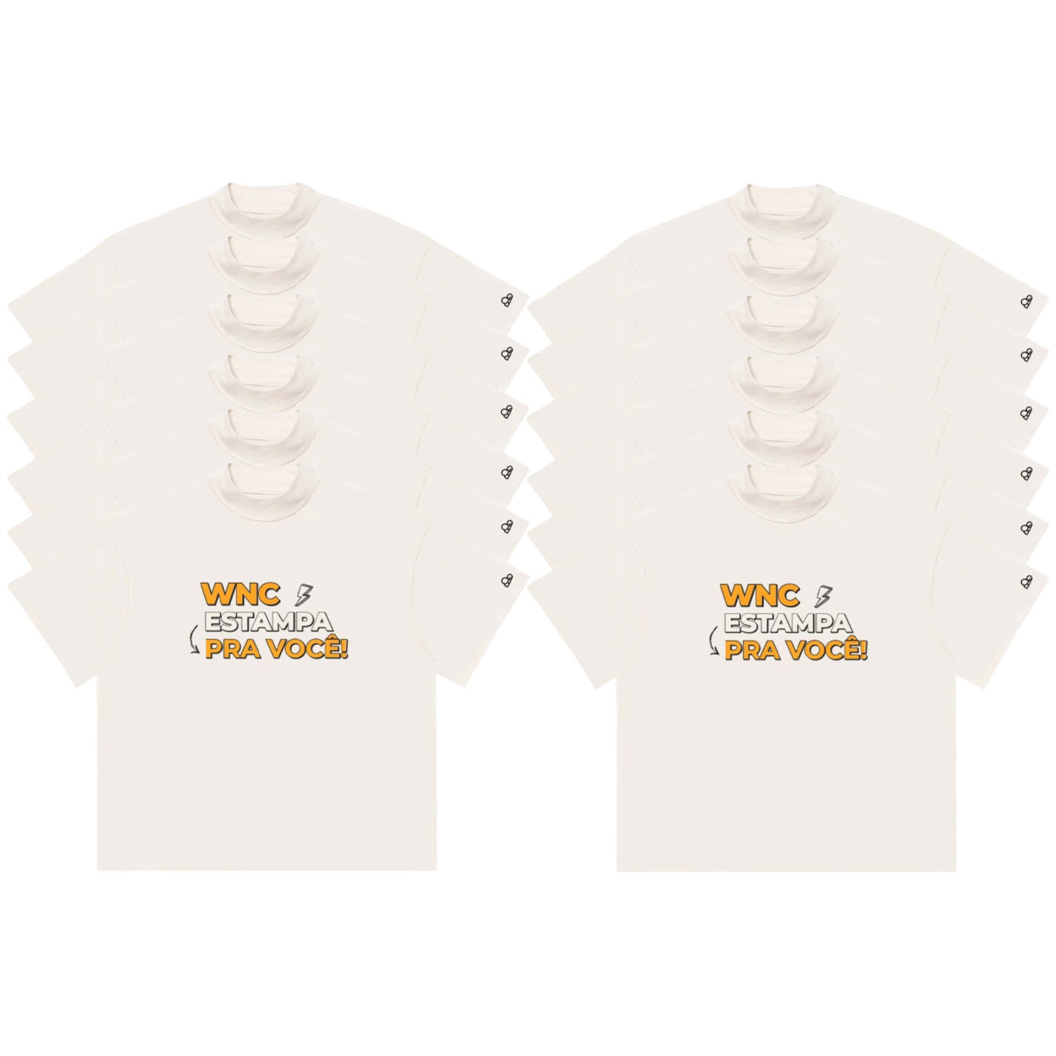 Kit com 12 Camisetas WNC Oversized Personalizada