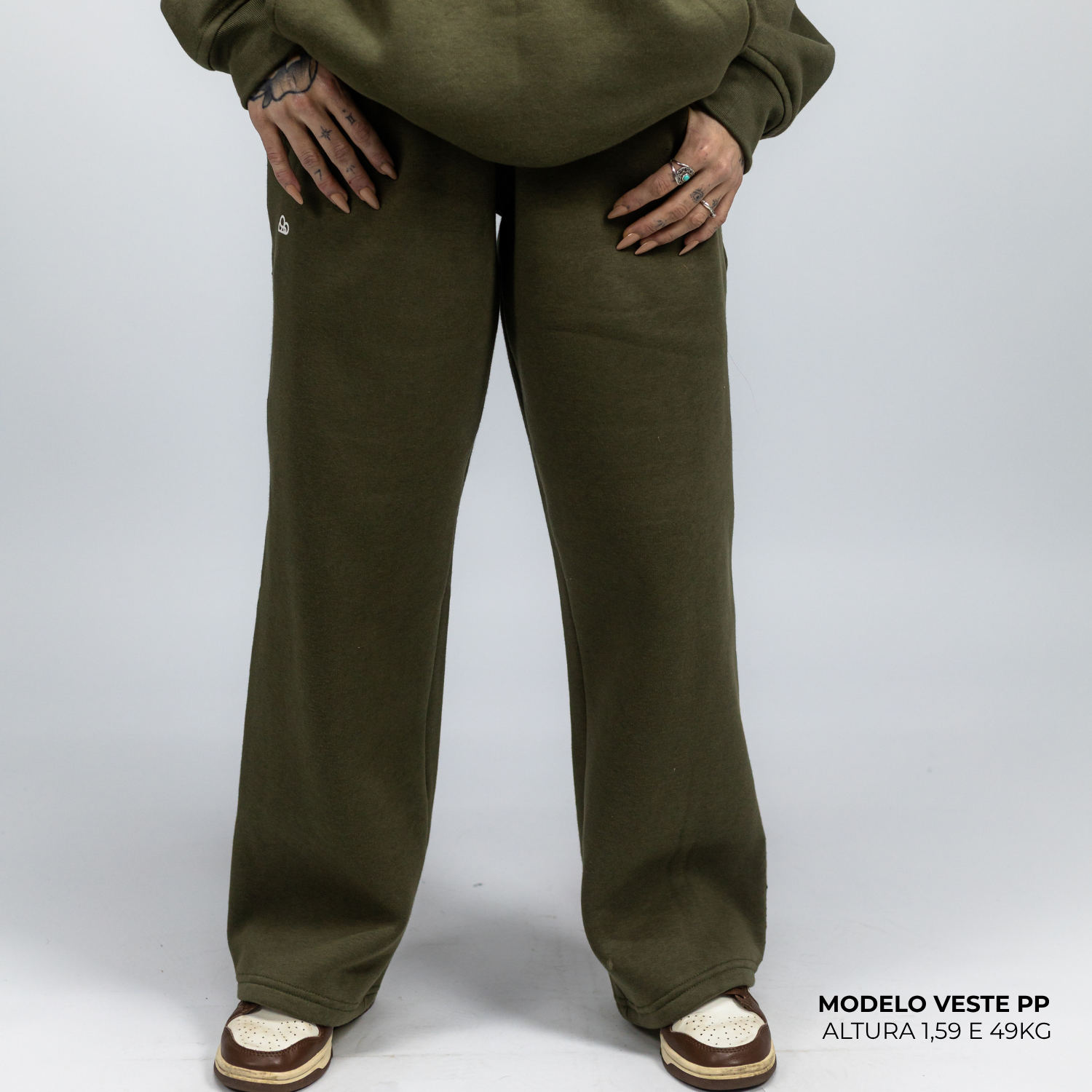 Calça Moletom Comfort Oversized Verde