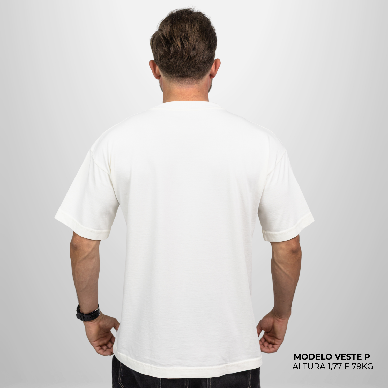 Kit com 3 Camisetas Oversized Heavy Lisa Algodão Encorpado