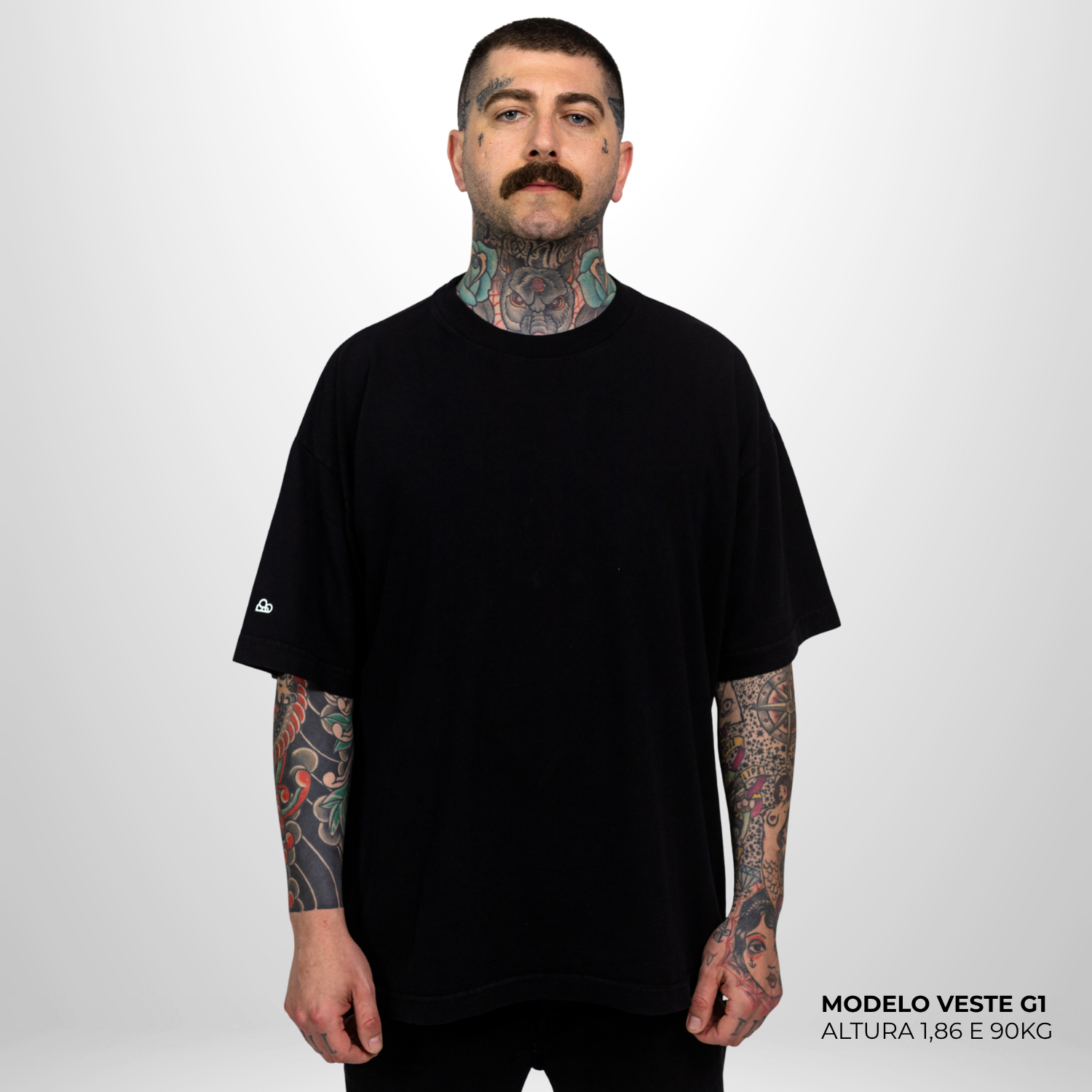 Kit com 3 Camisetas Oversized Heavy Lisa Algodão Encorpado