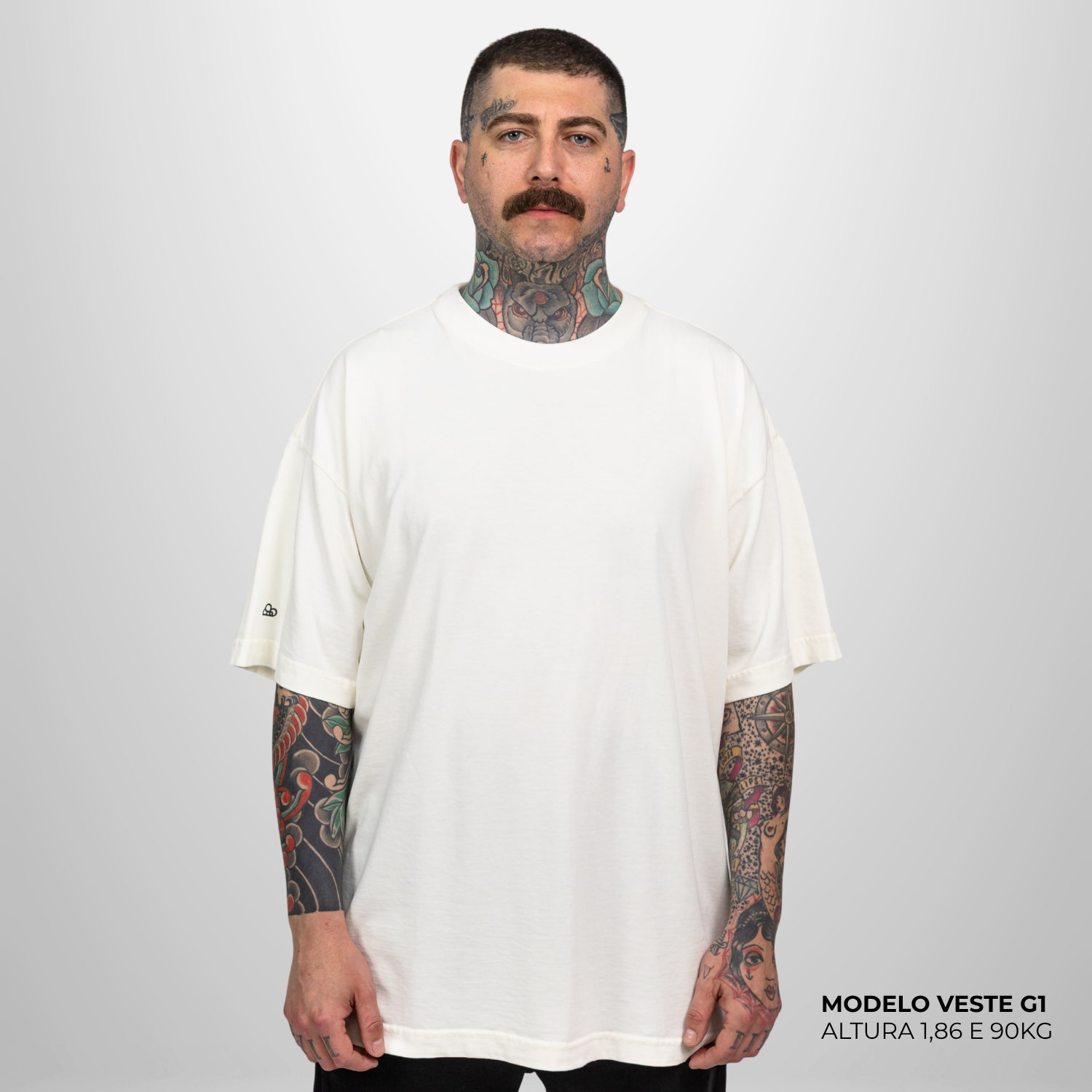 Kit com 3 Camisetas Oversized Heavy Lisa Algodão Encorpado