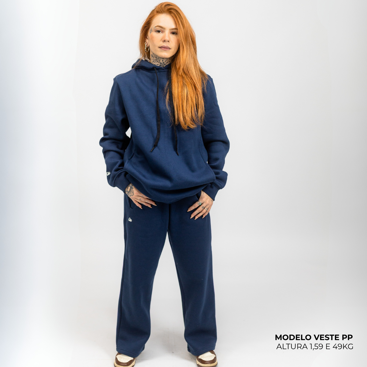 Moletom Comfort Canguru com Capuz Azul