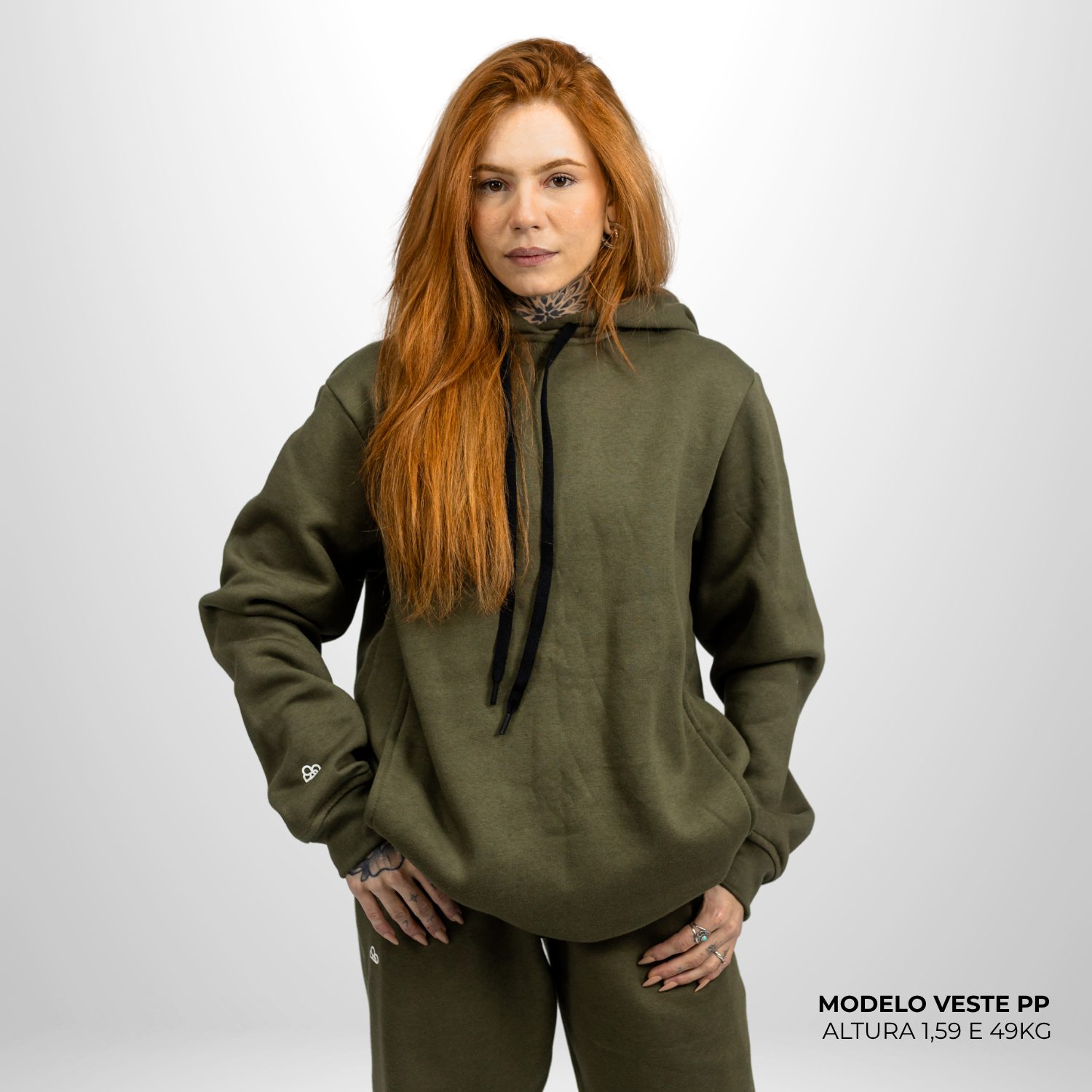 Moletom Comfort Canguru com Capuz Verde