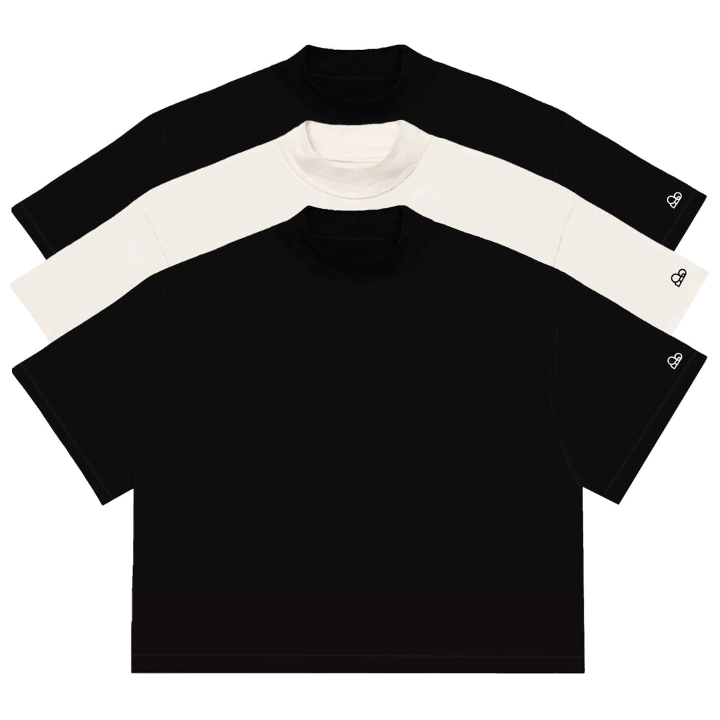 Kit com 3 Camisetas Boxy WNC