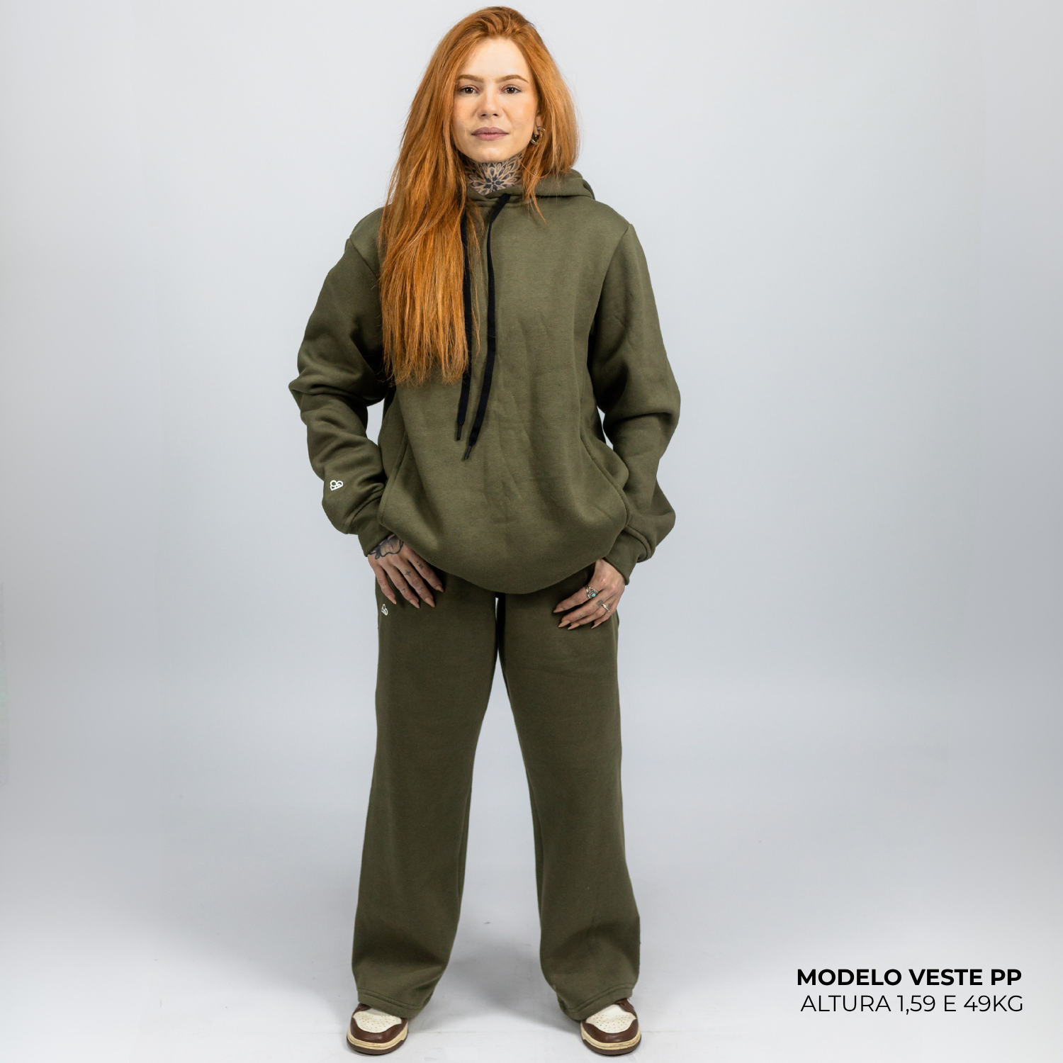 Moletom Comfort Canguru com Capuz Verde