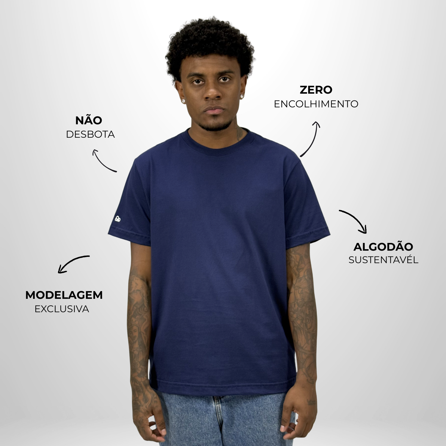 Camiseta Basic WNC Lisa Azul Marinho