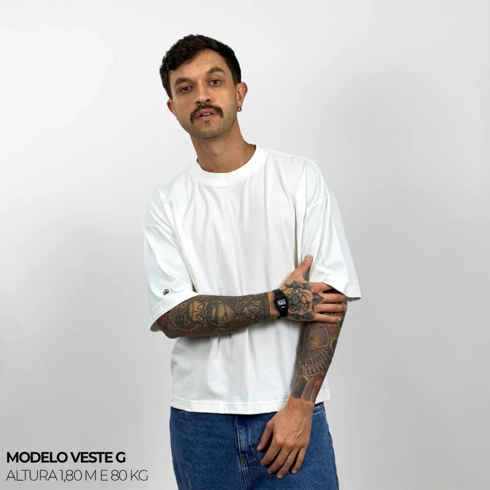 Camiseta Boxy WNC lisa Off White