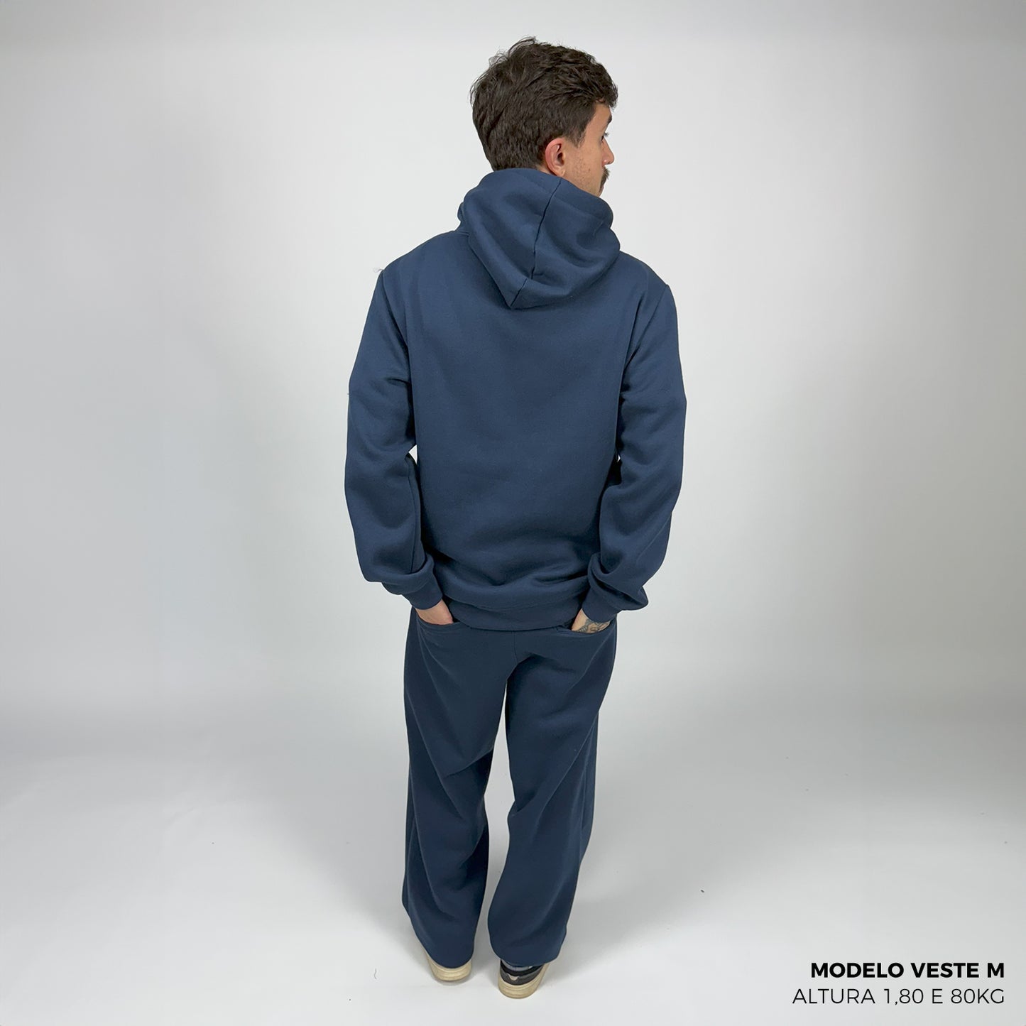 Moletom Comfort Canguru com Capuz Azul