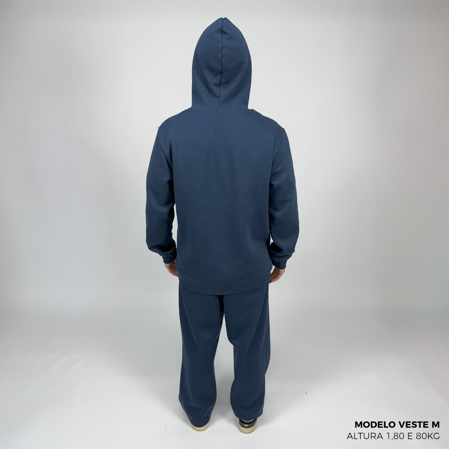 Moletom Comfort Canguru com Capuz Azul