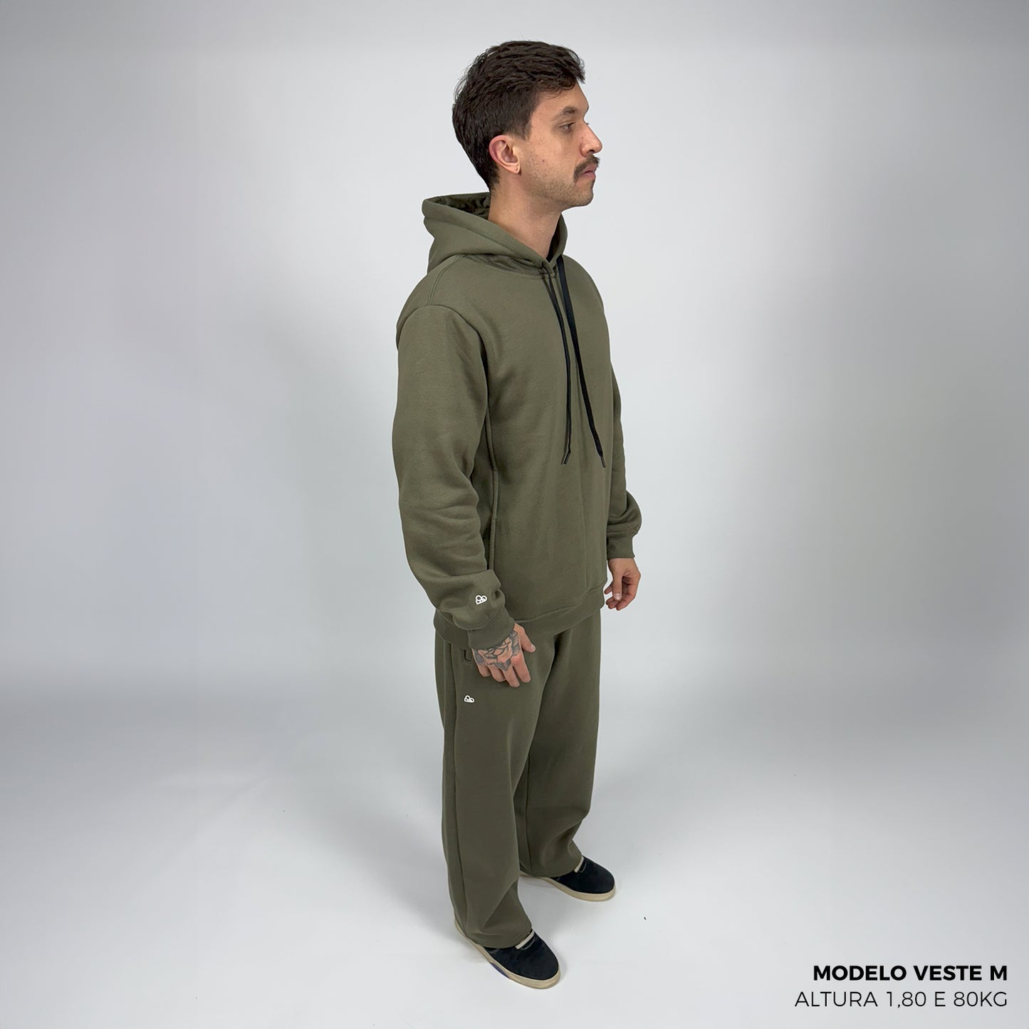 Moletom Comfort Canguru com Capuz Verde