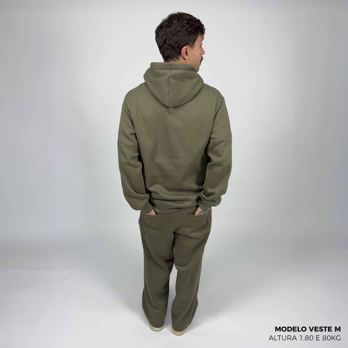 Moletom Comfort Canguru com Capuz Verde