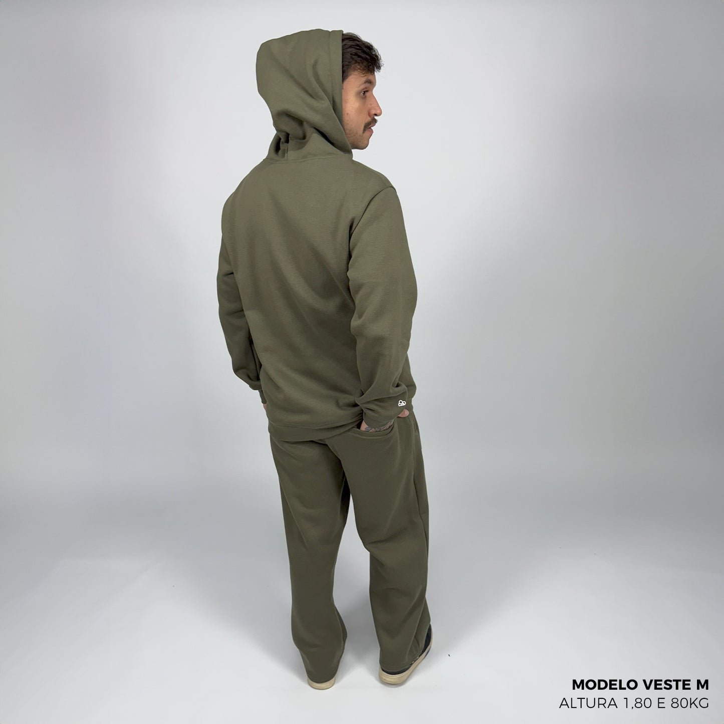 Moletom Comfort Canguru com Capuz Verde
