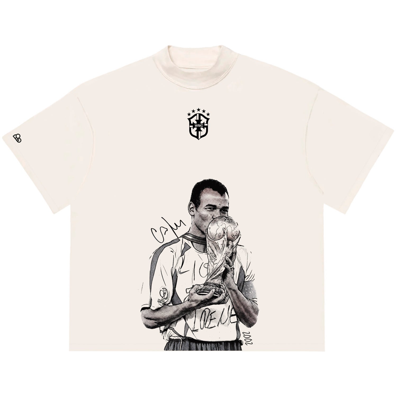 Camiseta Oversized Cafu 2 Brasil Off White