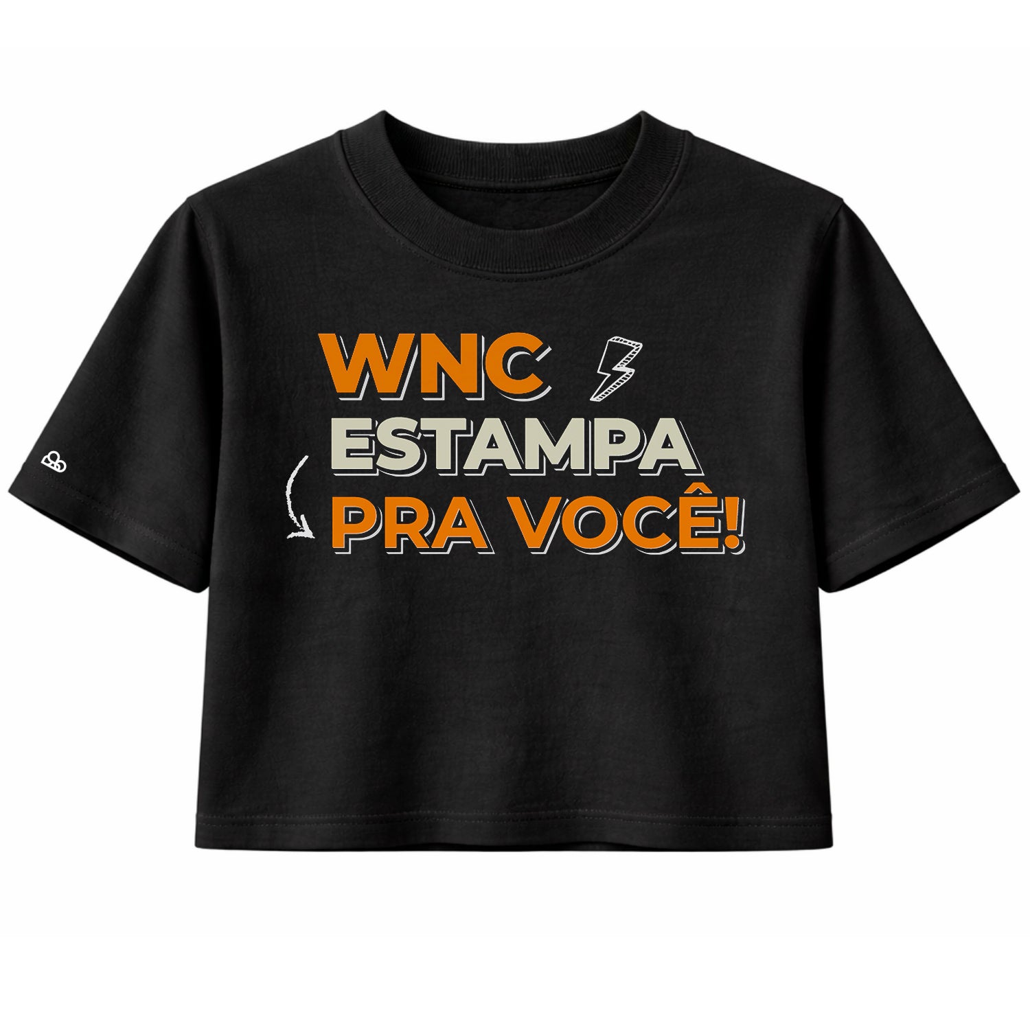 Cropped Oversized Personalizado Preto