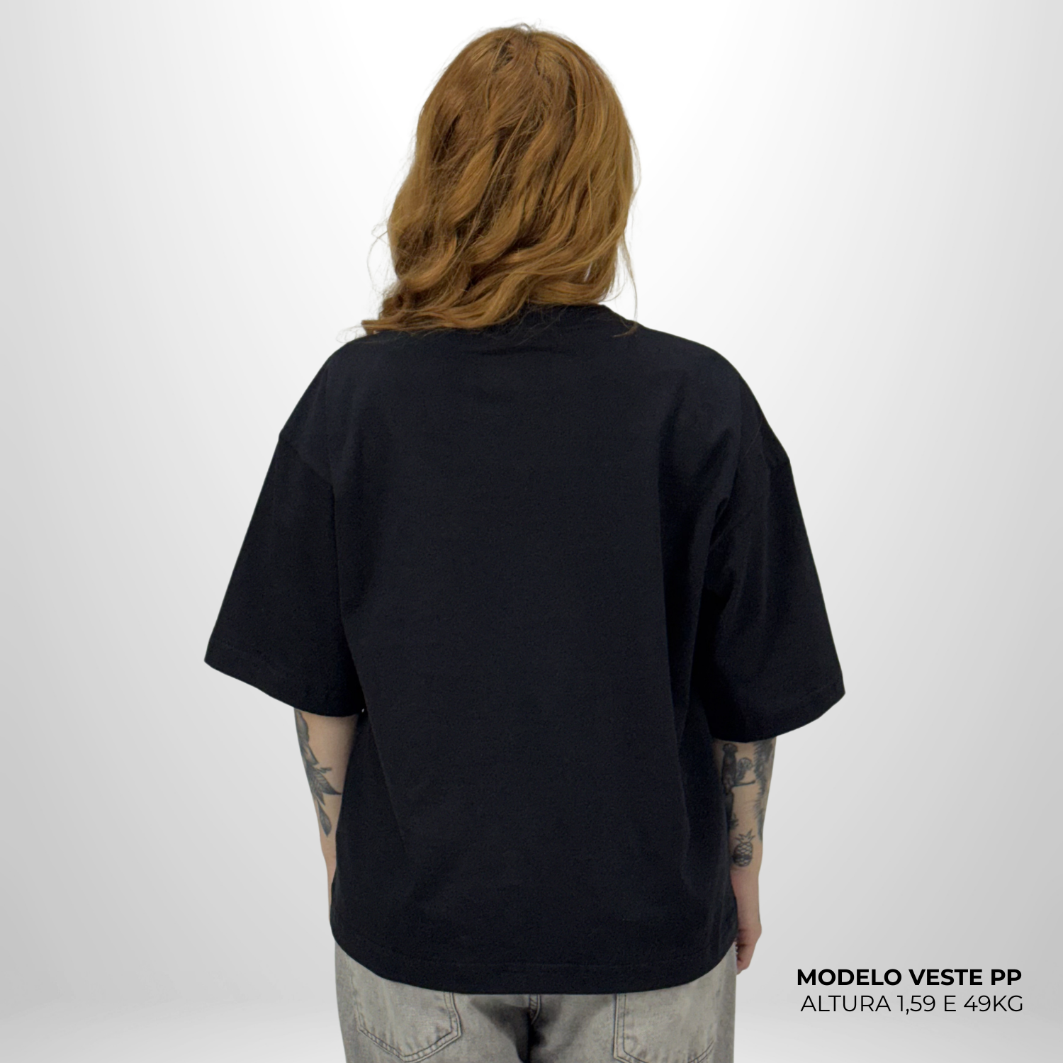 Camiseta Boxy WNC lisa Preto