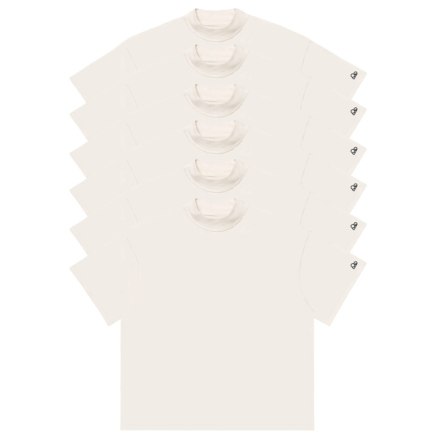 Kit com 6 Camisetas Oversized WNC Off White