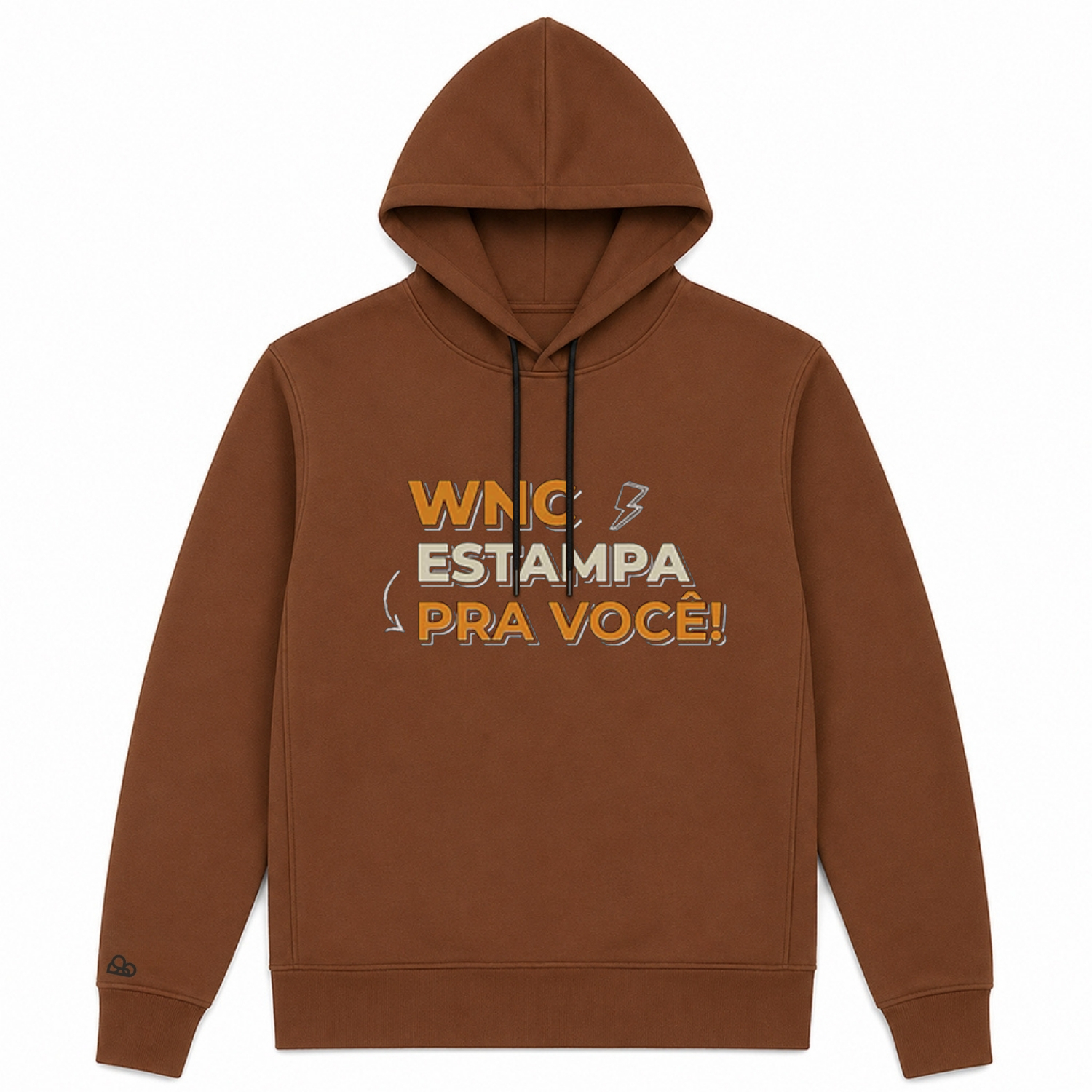 Moletom Canguru com Capuz Personalizado Marrom