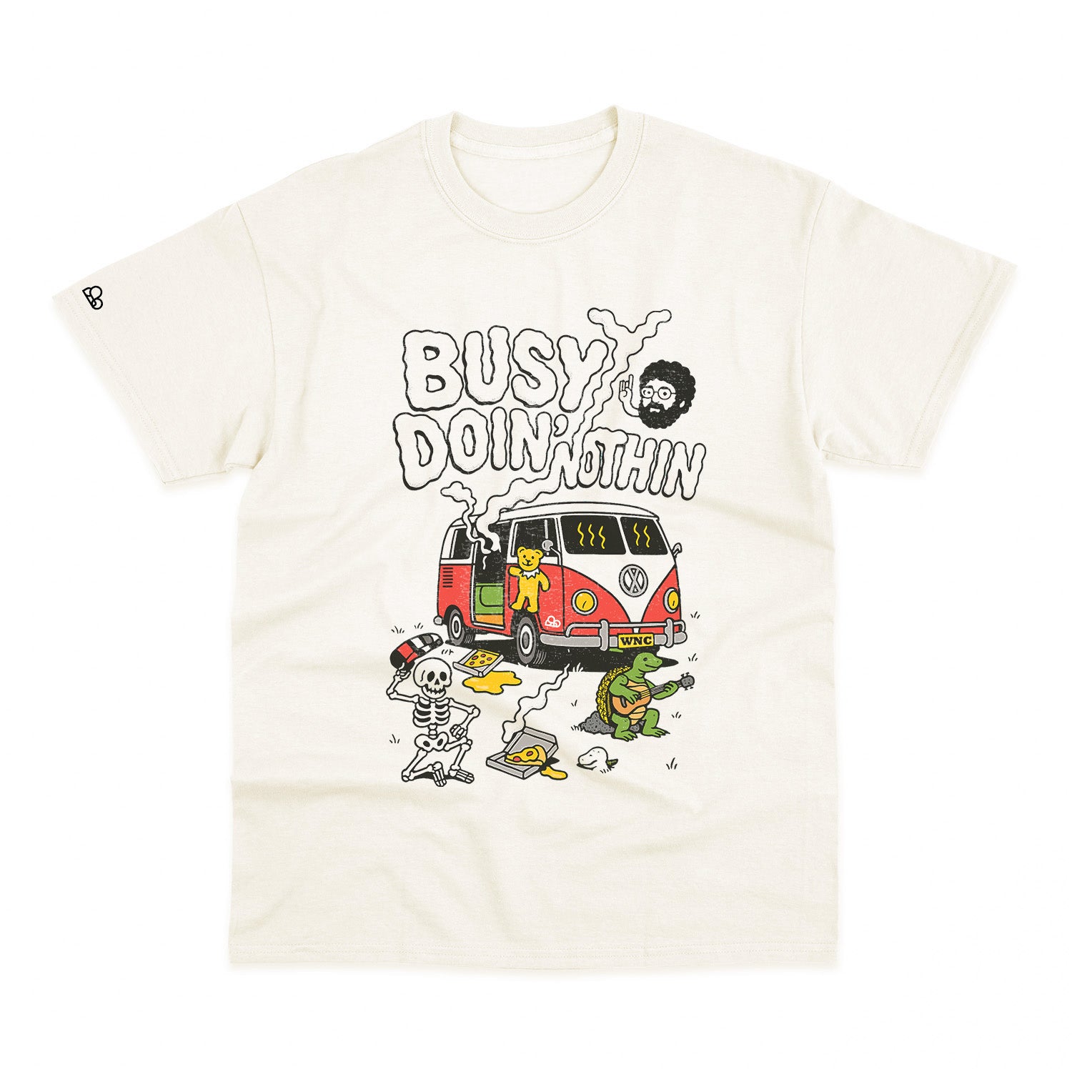 Camiseta Basic Busy Doing Nothing Off White