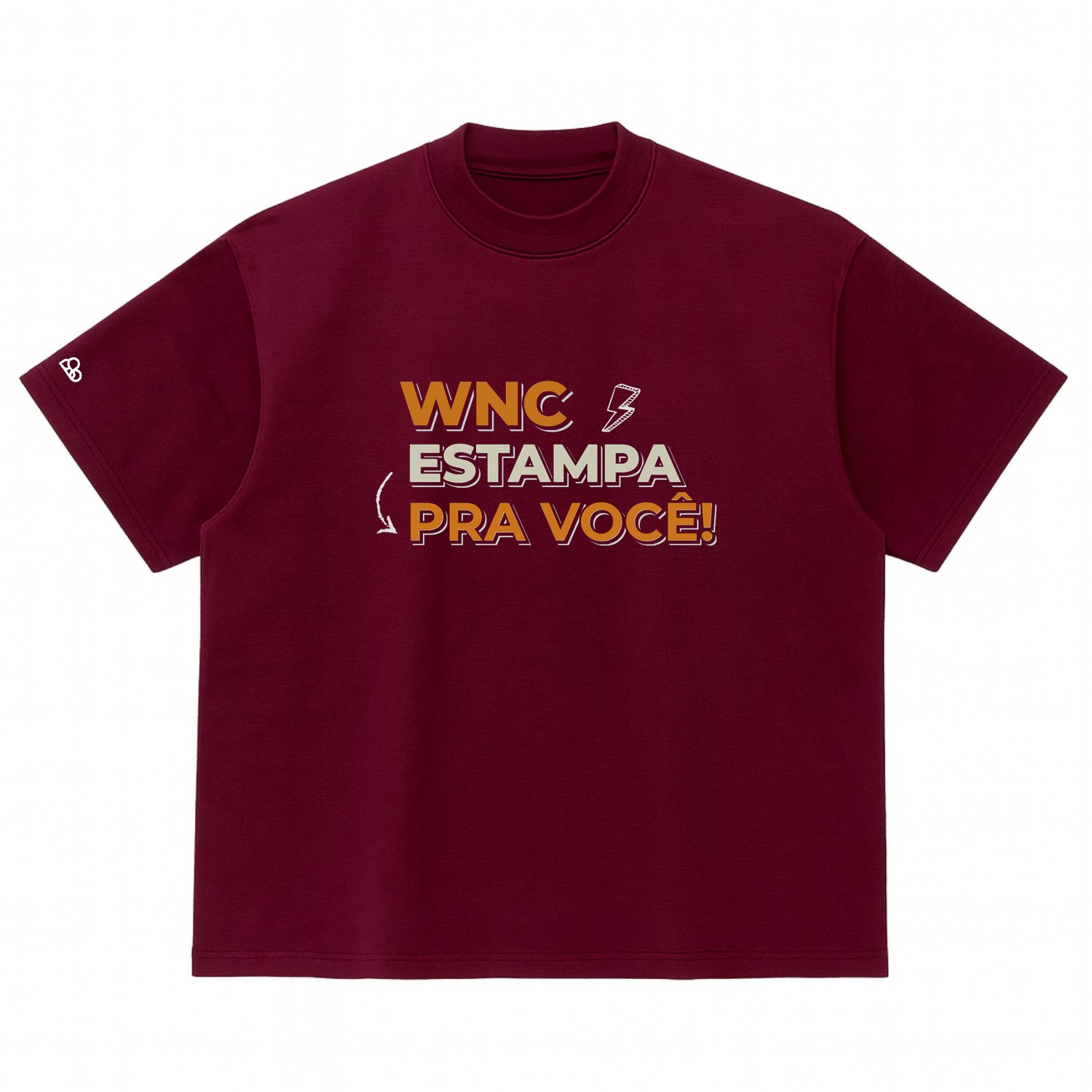 Camiseta Oversized Personalizada Bordô