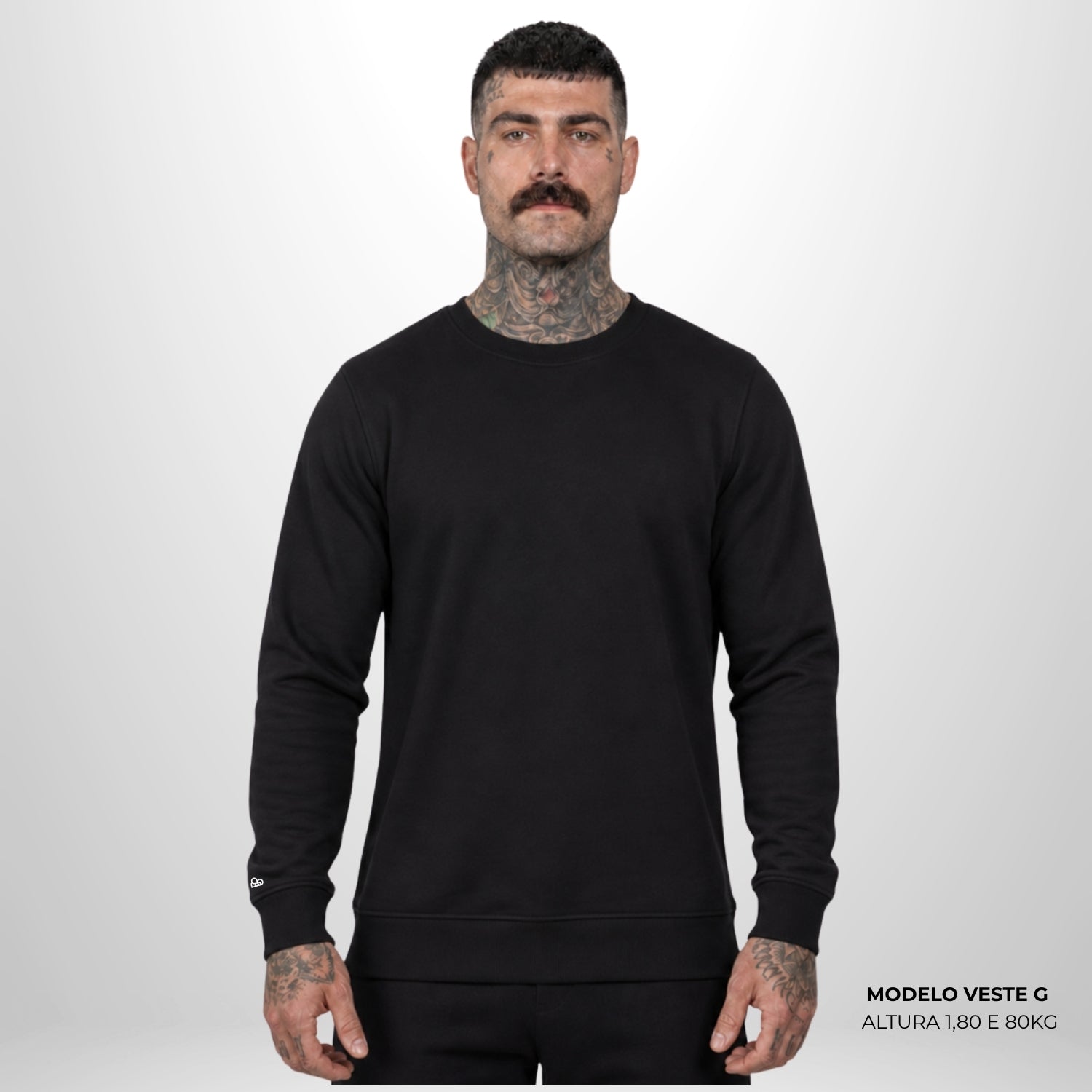 Moletom Oversized Liso Preto
